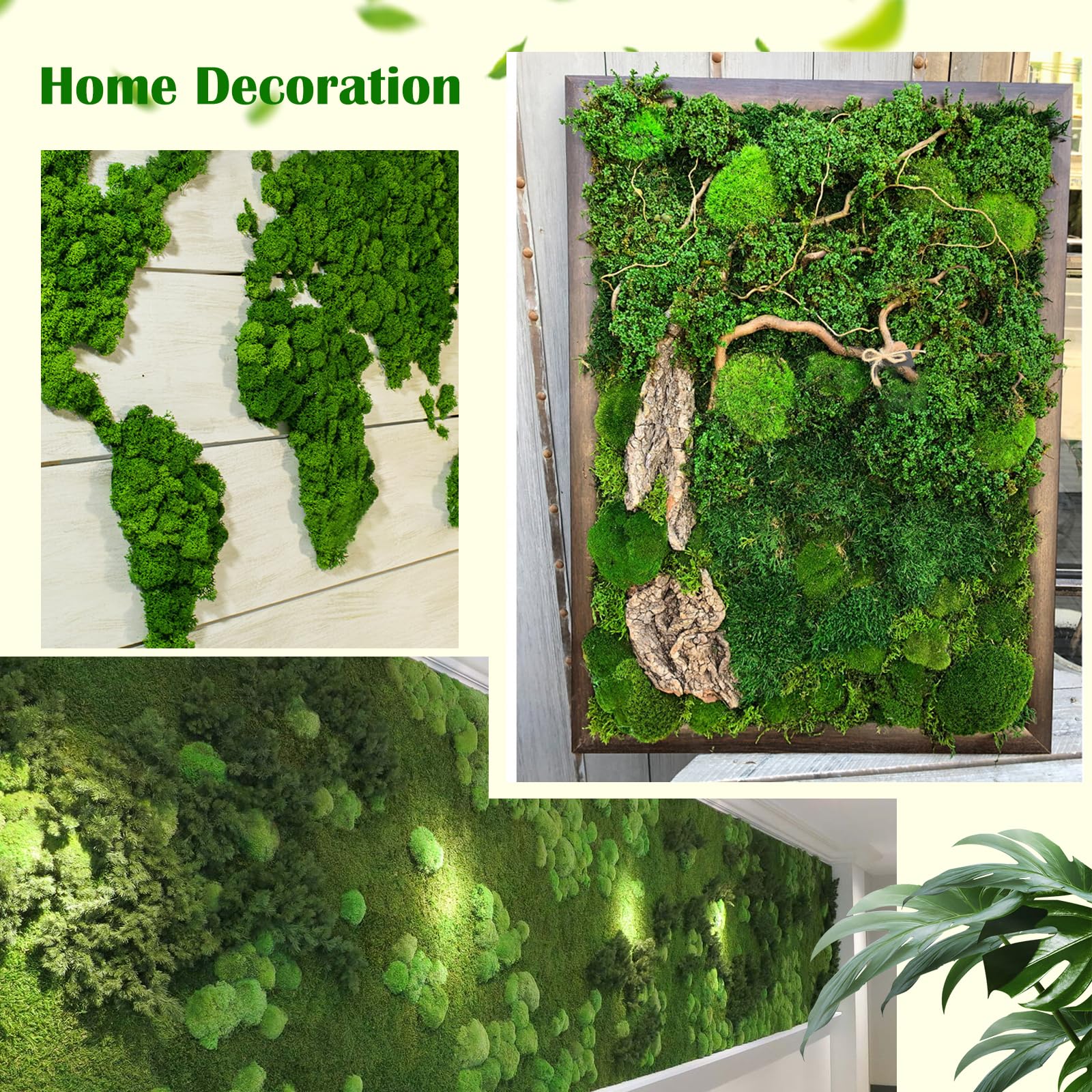 2 Pezzi Muschio Artificiale Verde Per Decorazioni Pasquali – Erba Decorativa Finta Per Acquario, Presepe E Lavoretti Creativi