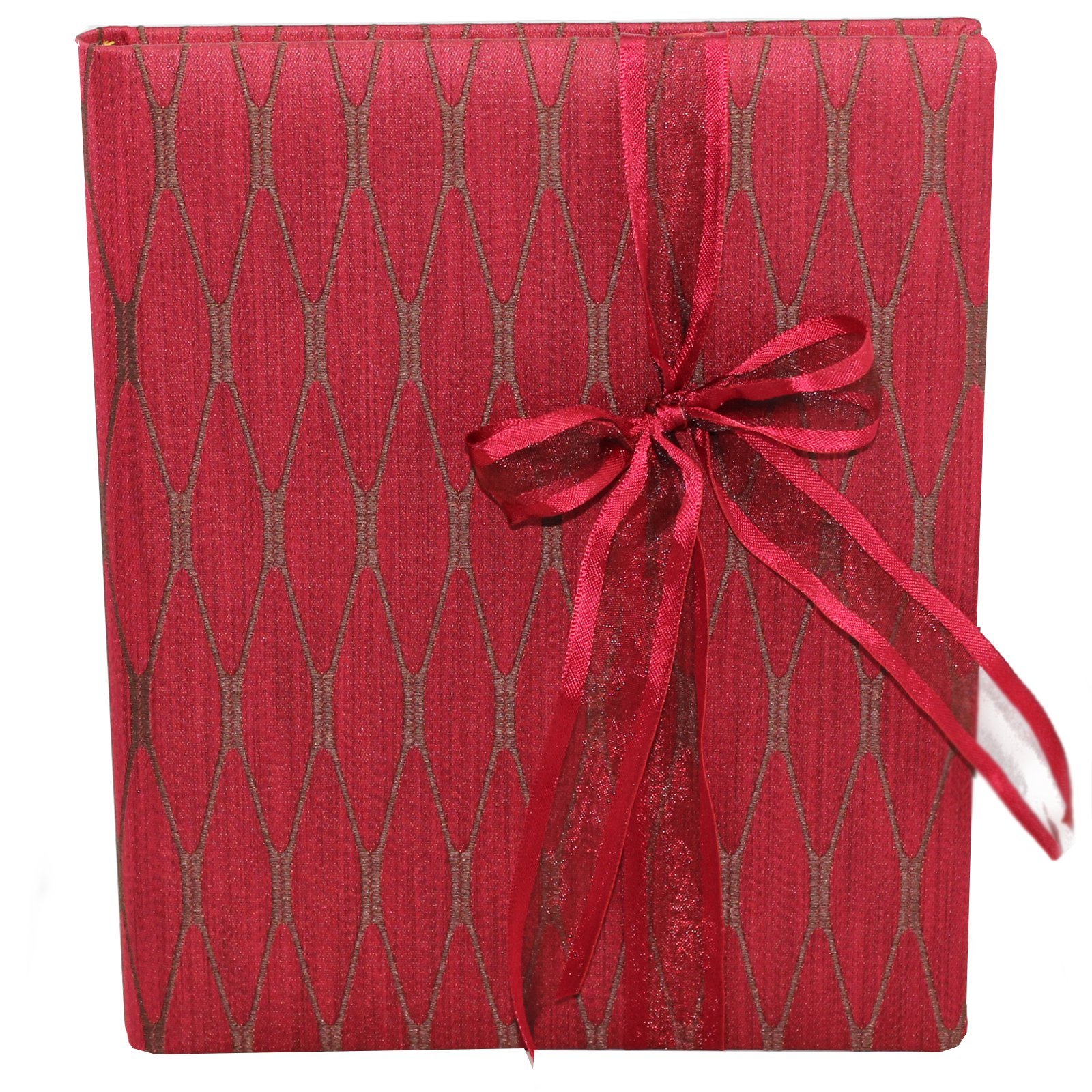 Livre d'or tissu Milano Rouge pour conserver vos messages sans bavure