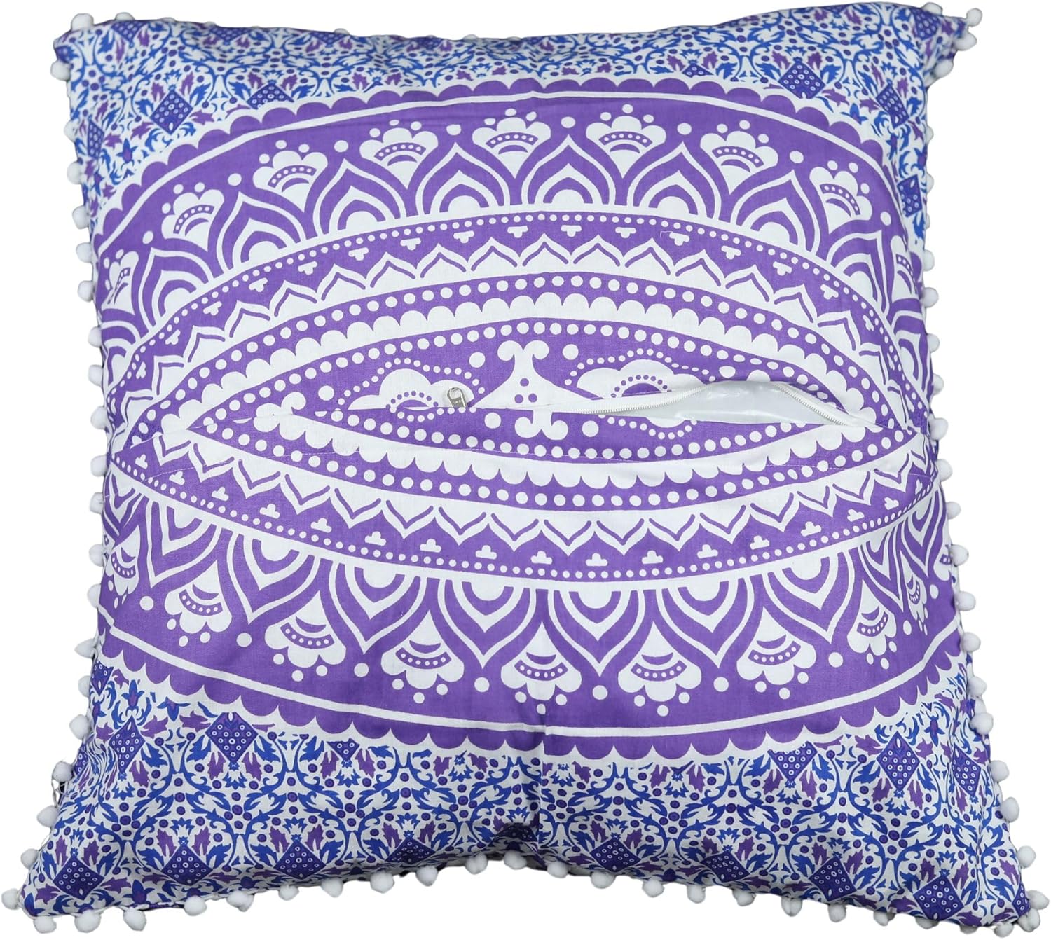 Trade Star Boho Mandala Pillow Cases 100% Cotton Throw Pillow Cover Decorative Cushion Cover Printed Highly Durable Large Pillow Case (26x26 INCHES)