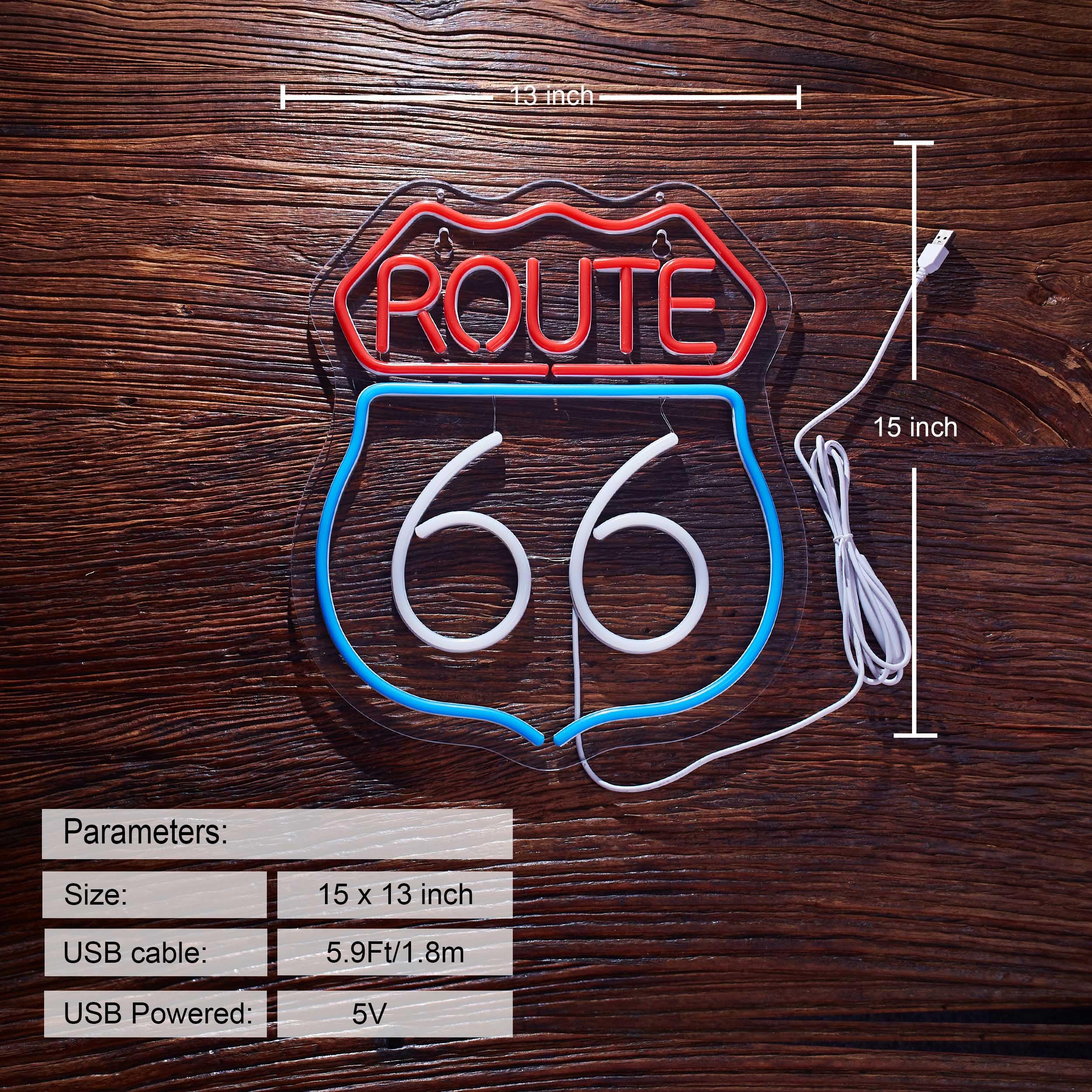 Drive lnn 66 ネオンサイン ハンドメイド バー 店舗装飾 室内装飾 Amazon.com : Historic Route 66 Neon Sign Beer Bar Home Art