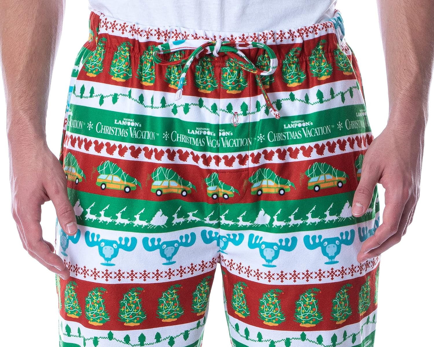 INTIMO National Lampoon's Christmas Vacation Men's Fair Isle Adult Loungewear Sleep Pajama Pants image 2