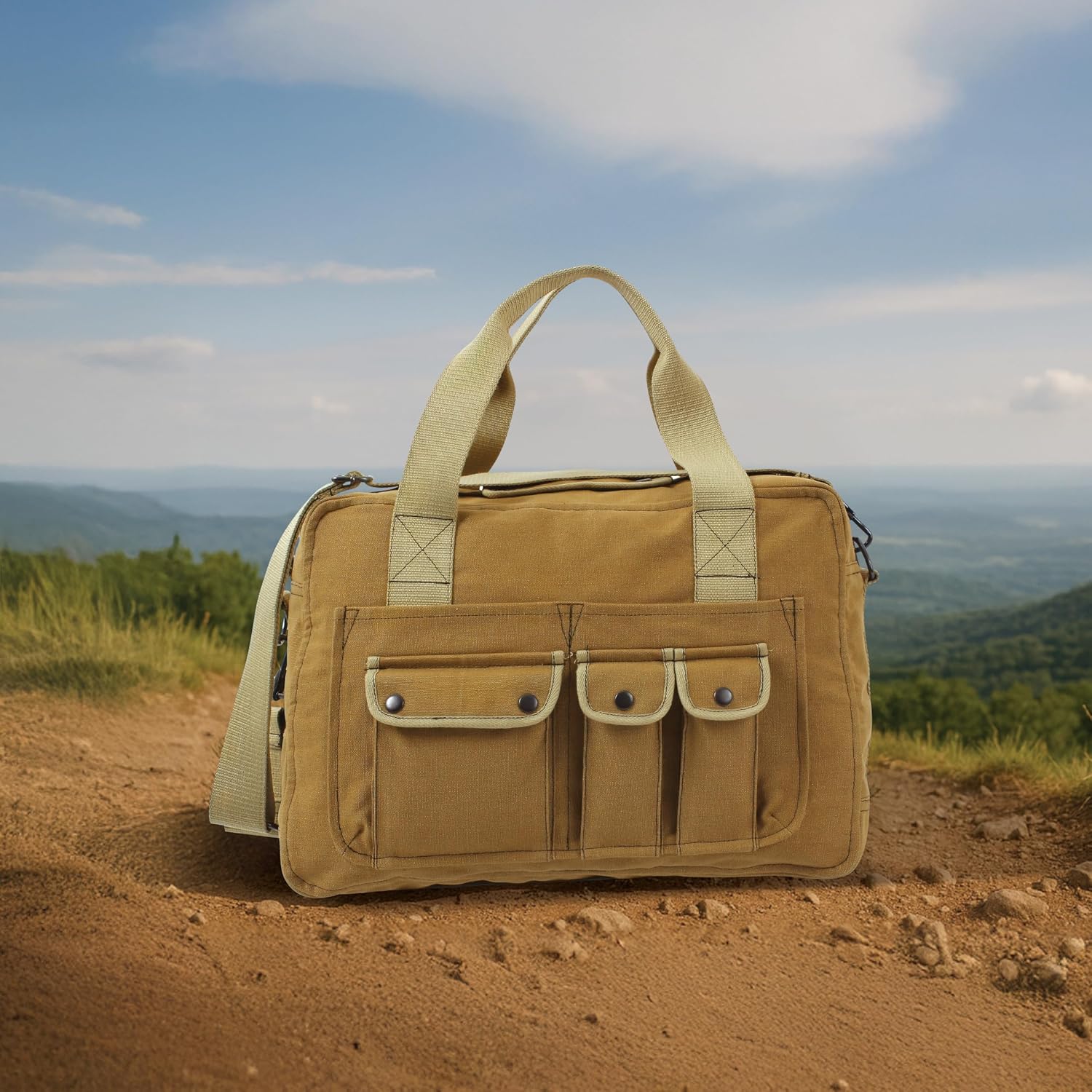 Rothco 2-Tone Specialist Carry All Shoulder Bag - Durable Canvas with Multiple Pockets for Gear Organization