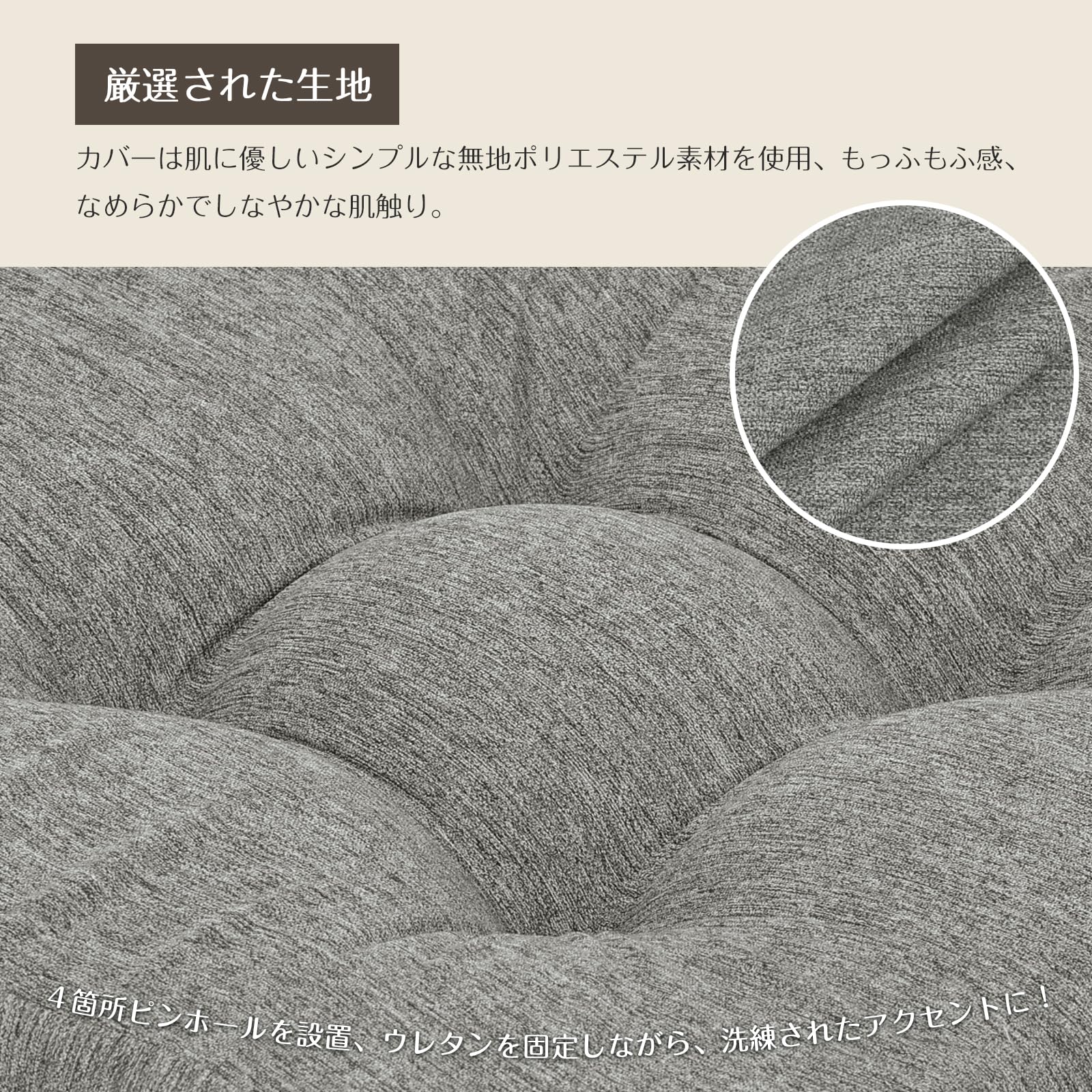 TanYoo 座布団 クッション 椅子クッション 厚め7.5cm 高反発座布団 二層構造 お尻が痛くならない 両面使えるざぶとん チェア用 フロア用 40cm角 (グレー ２枚セット)