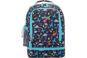 Upgraded Kids 2-in-1 Dinosaur Backpack and Insulated Lunch Bag