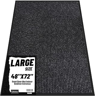 Front Door Mat 4'x6', Heavy Duty Waterproof Indoor Outdoor Doormat