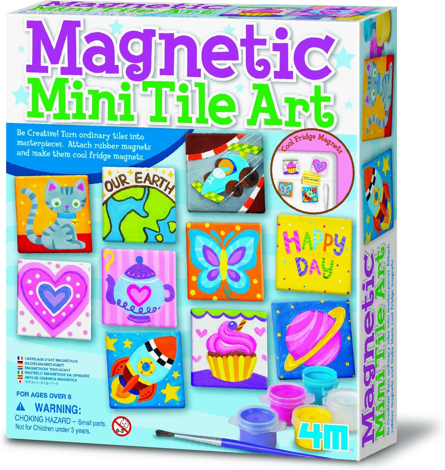 Magnetic Tile Art - Girls Boys Kids Children - Design Your Own Set - Number One Birthday Present Gift Fun Toys & Games Idea Age 8+