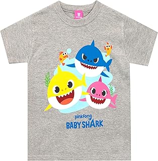 Pinkfong Boys,Clothing,Tops, T-Shirts & Shirts,T-Shirts Pinkfong Boys Baby Shark T-Shirt