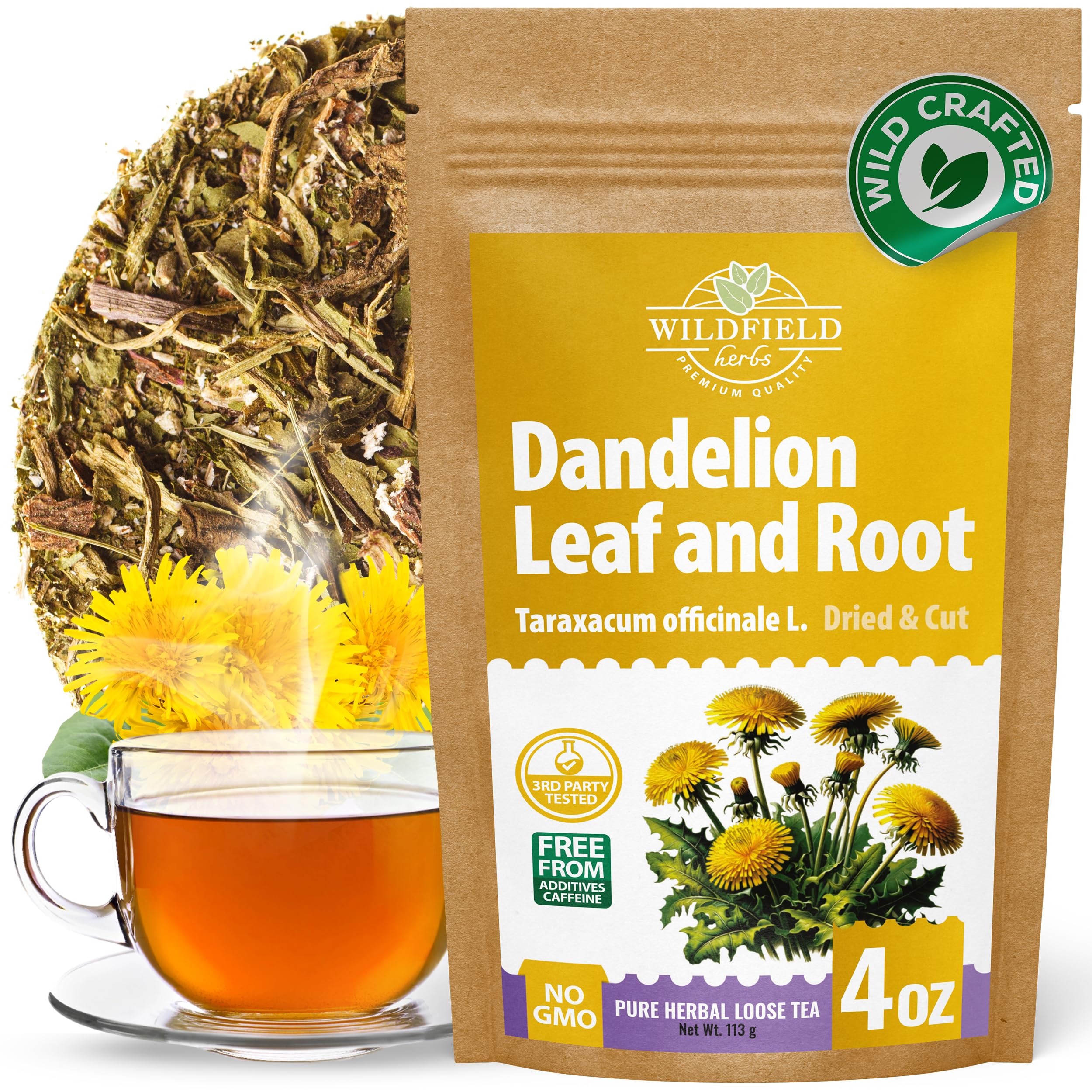 Amazon.com : 4 oz. Dandelion Leaf Root Tea Dandelion Tea Herbal