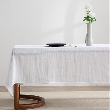 EVERLY 100% Pure Linen Rectangle Tablecloth