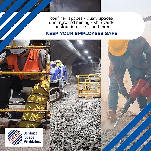 Miniatura 7 de Schaefer VAF3000A Ventilador industrial de espacio confinado de 12 pulgadas de diámetro, 115 V, 50/60 Hz, ventilador de escape axial de alta