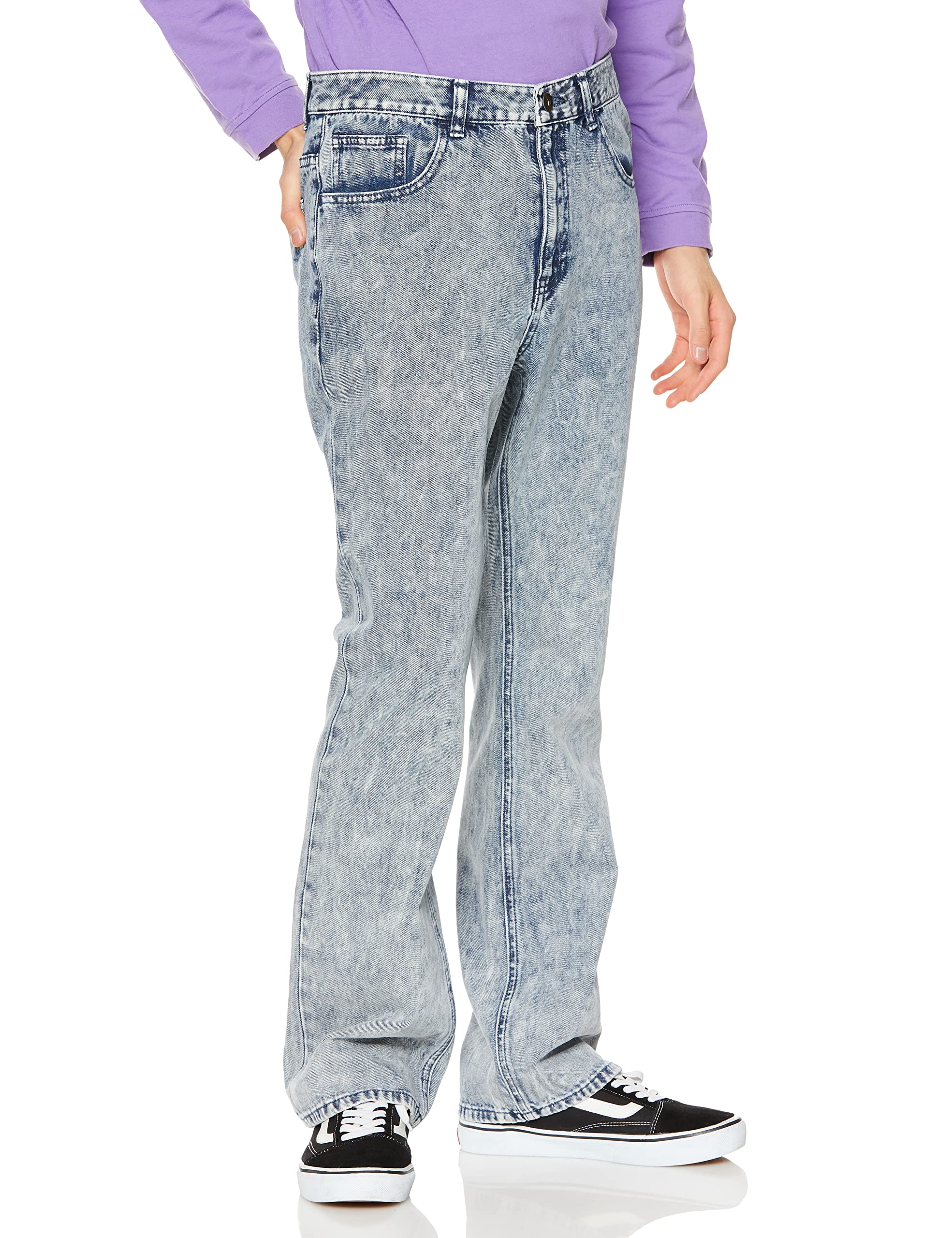 Amazon | [インプローブス] ケミカルウォッシュフレアデニム