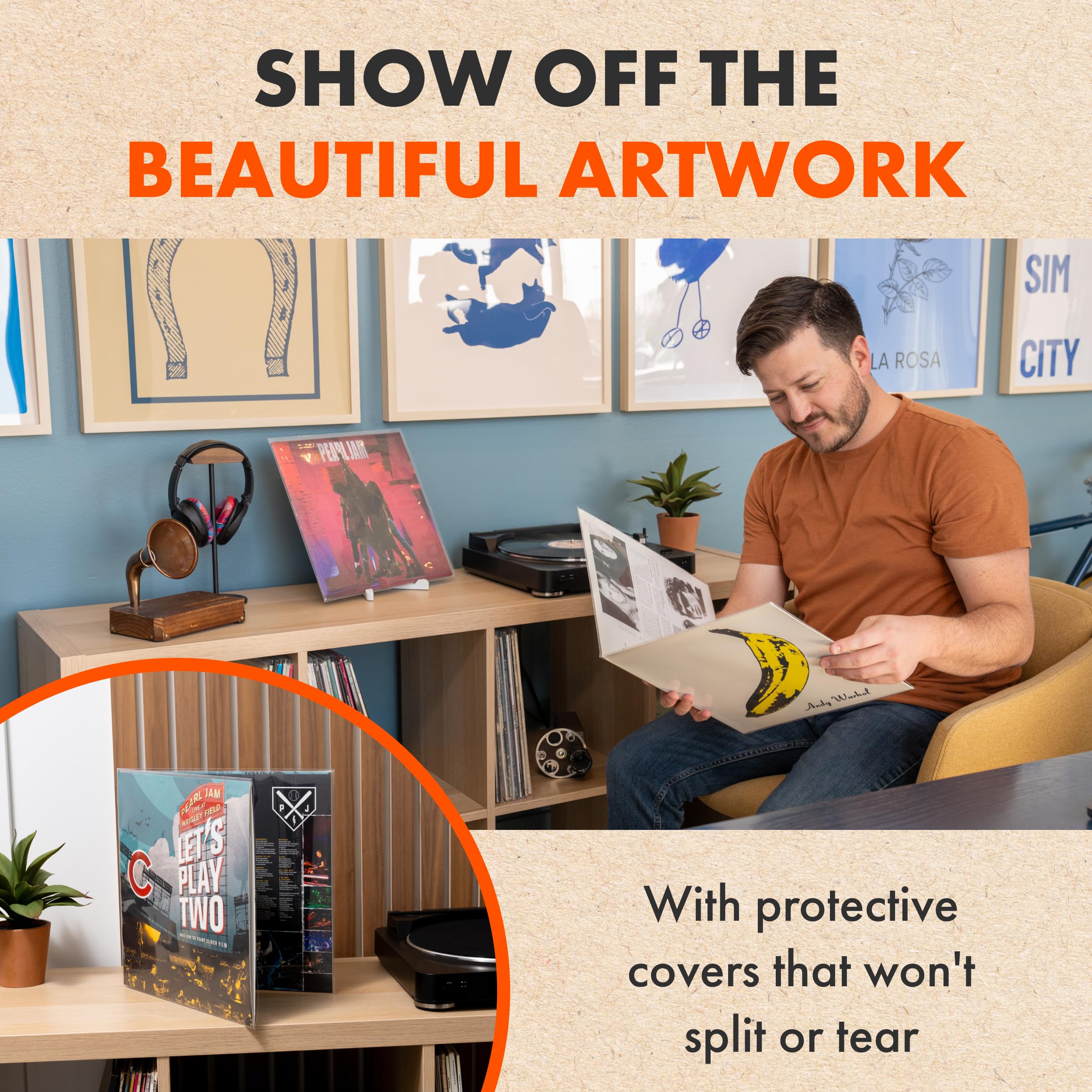 25 Custodie Vinile Gatefold CRYSTAL - Trasparenti, Per LP Singoli E Doppi, Senza Acid