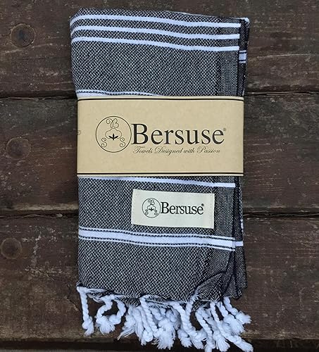 Miniatura 6 de Bersuse 100 % algodón - Toalla de mano Anatolia turca - Fouta Peshtemal para baño y playa - Para cabeza, rostro, cabello, bebés, cuidado, cocina -