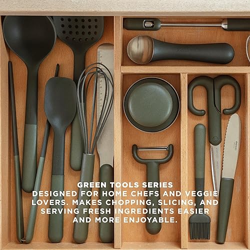 Miniatura 7 de Eva Solo Green Tools - Juego de utensilios de cocina de silicona de 5 piezas Espátula, cucharas para servir, cucharón y desnatador Herramientas de