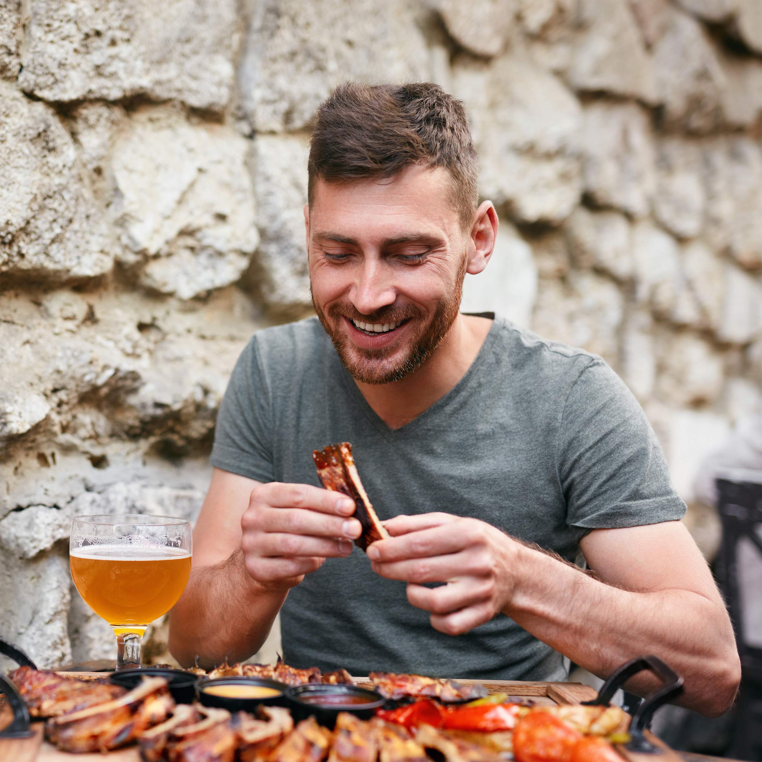 Relaxdays Supporto per Costine 2 in 1, Cestello per BBQ, Rib Rack, Multiuso, per Costolette, Acciaio, Argento