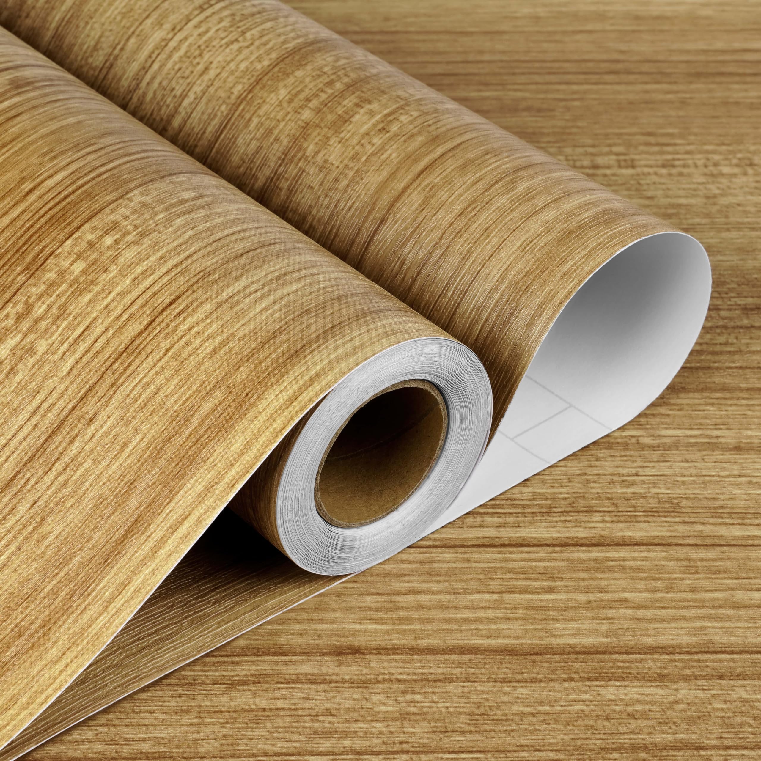Stickyart Carta da Parati Cucina Mobili Legno Marrone 90cm X 400cm Pellicola Adesiva Per Mobili Marrone Rivestimento Parete Mattonelle Adesive Cucina Rimovibile Impermeabile Per Bagno Armatio Tavola