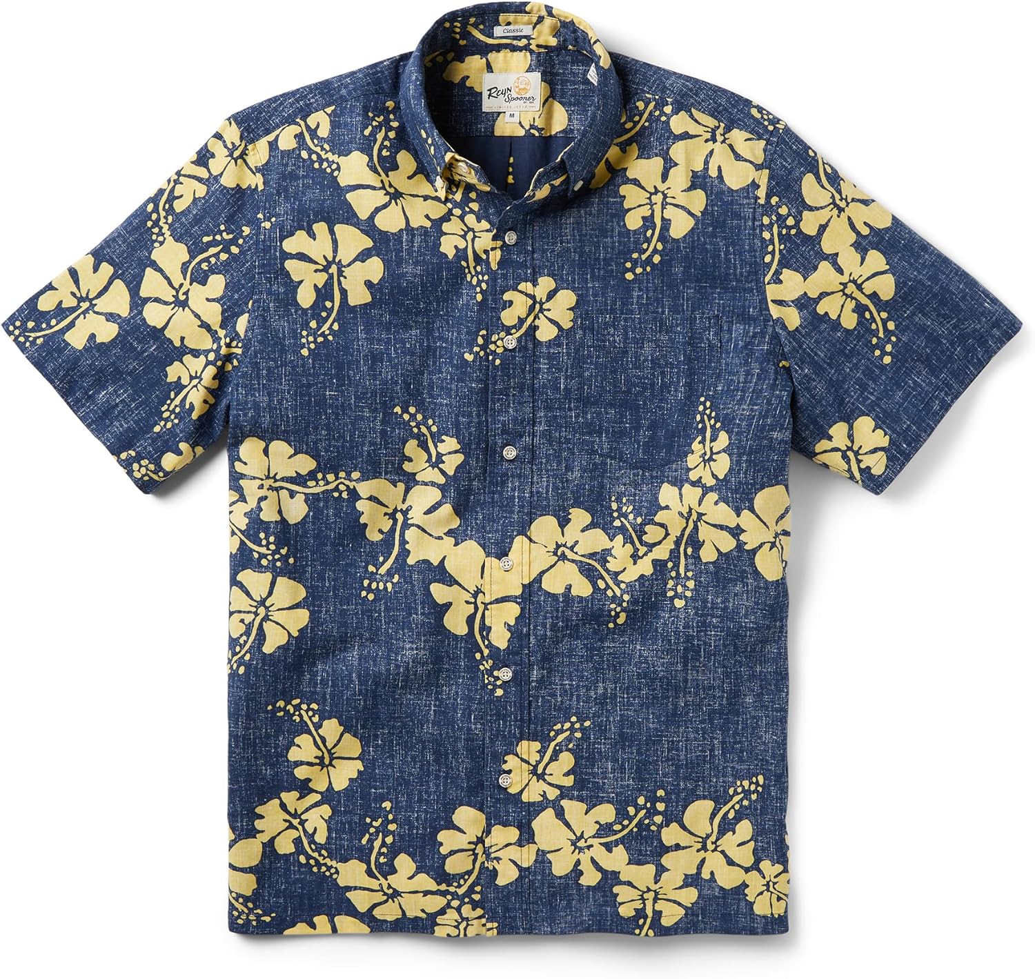 Reyn Spooner Men's 50th State Floral Hawaiian Aloha Shirt - Button Front