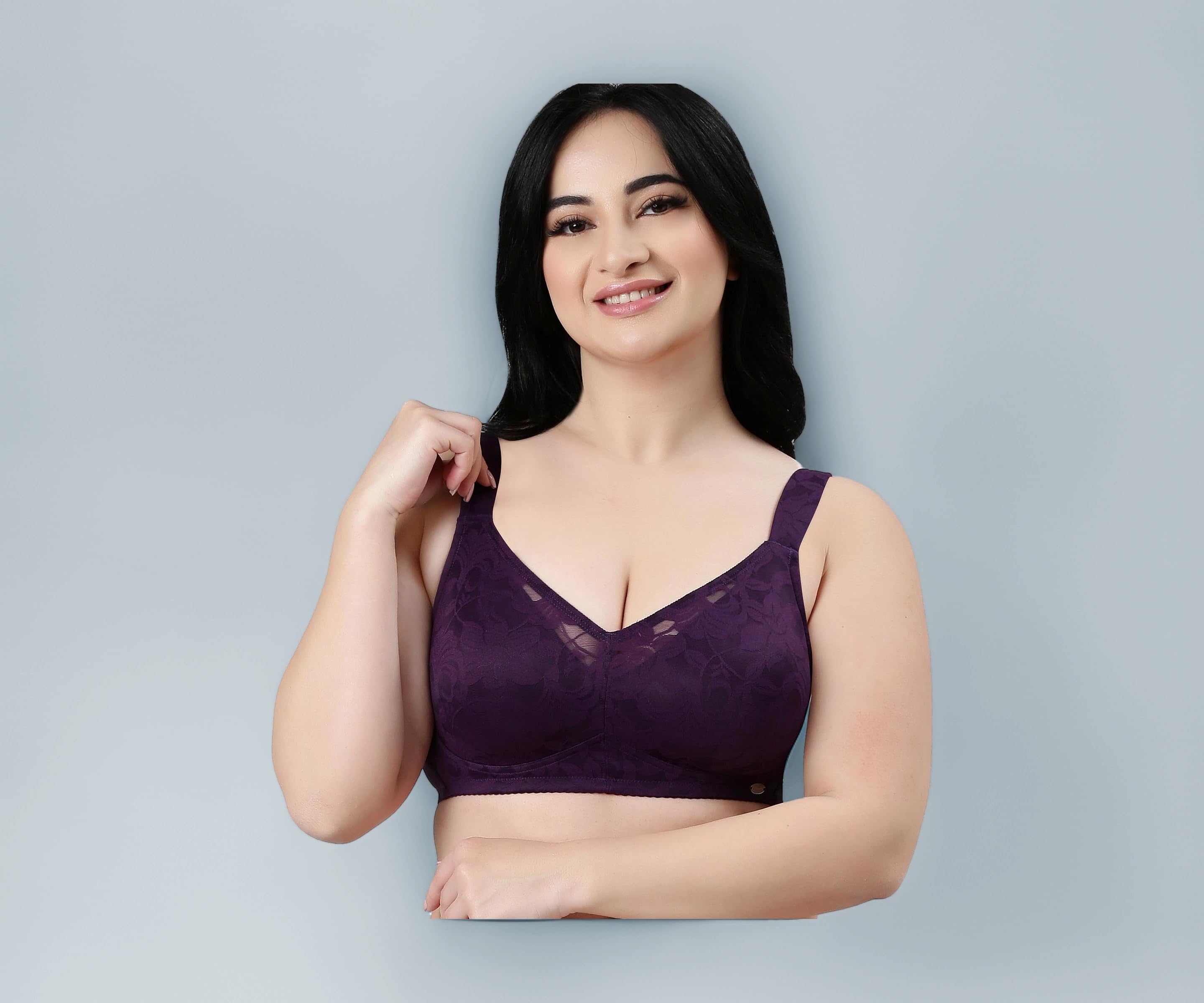 Enamor Innovations Transform Ultralight, Minimizer Bra Everyday Women's -Super Lift, Non-Padded, Wirefree, Full Coverage - F122 (Available in Plus Size)