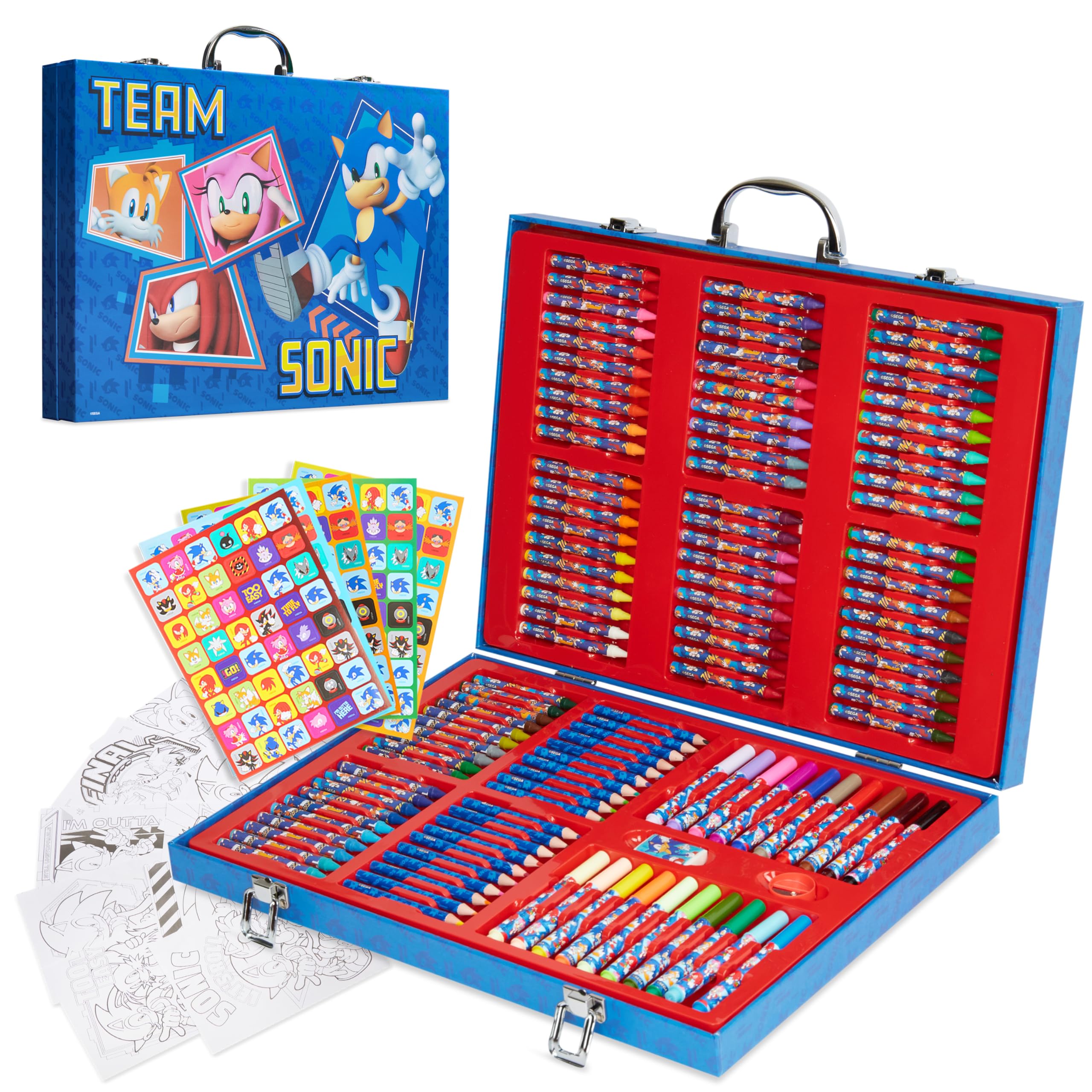 Mallette de Dessin Sonic The Hedgehog pour Enfants - Kit Créatif Complet