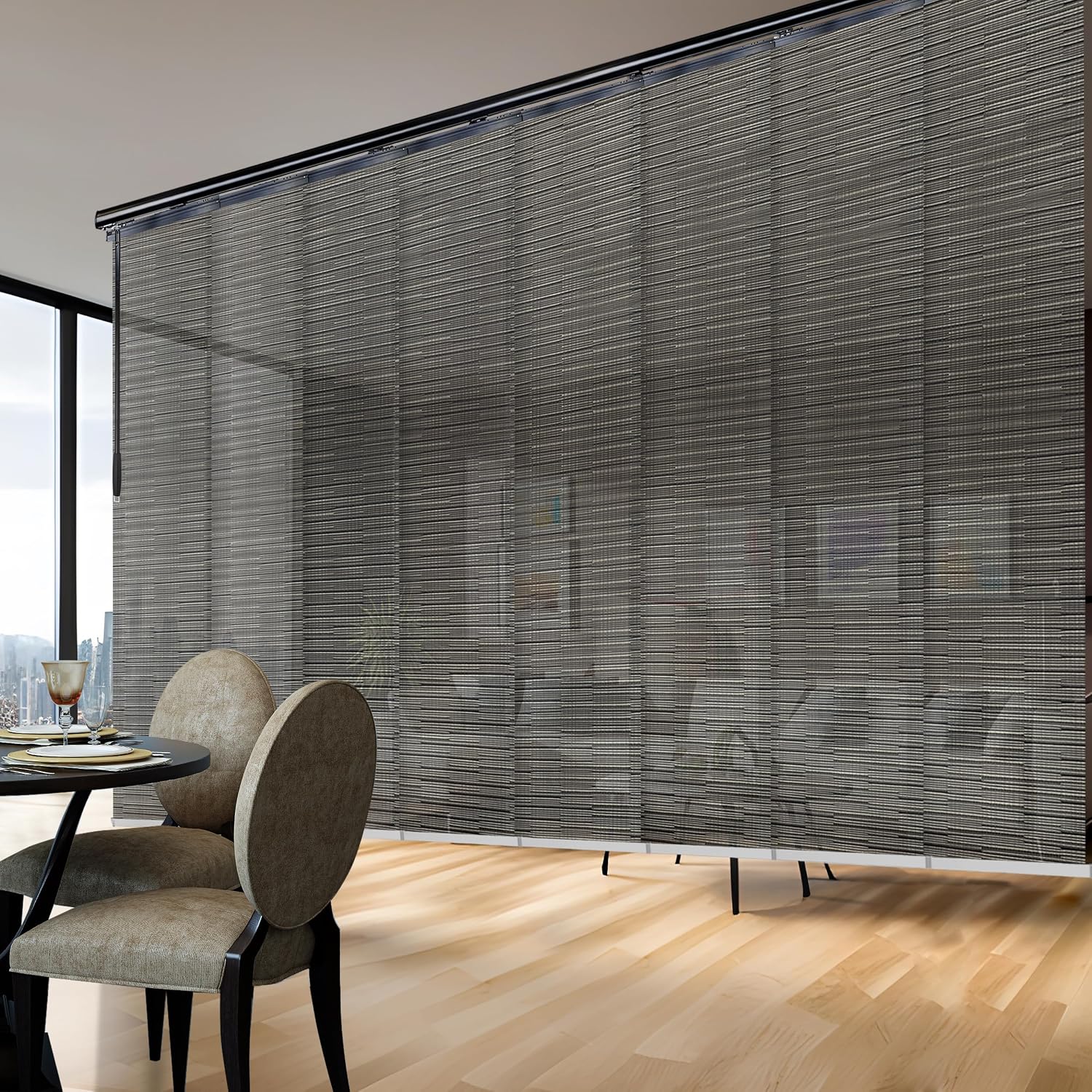 A&F Rod Décor - Theresa 8-Panel Panel Track Extendable 130"-175" W x 94" H, Panel Width 23.5"
