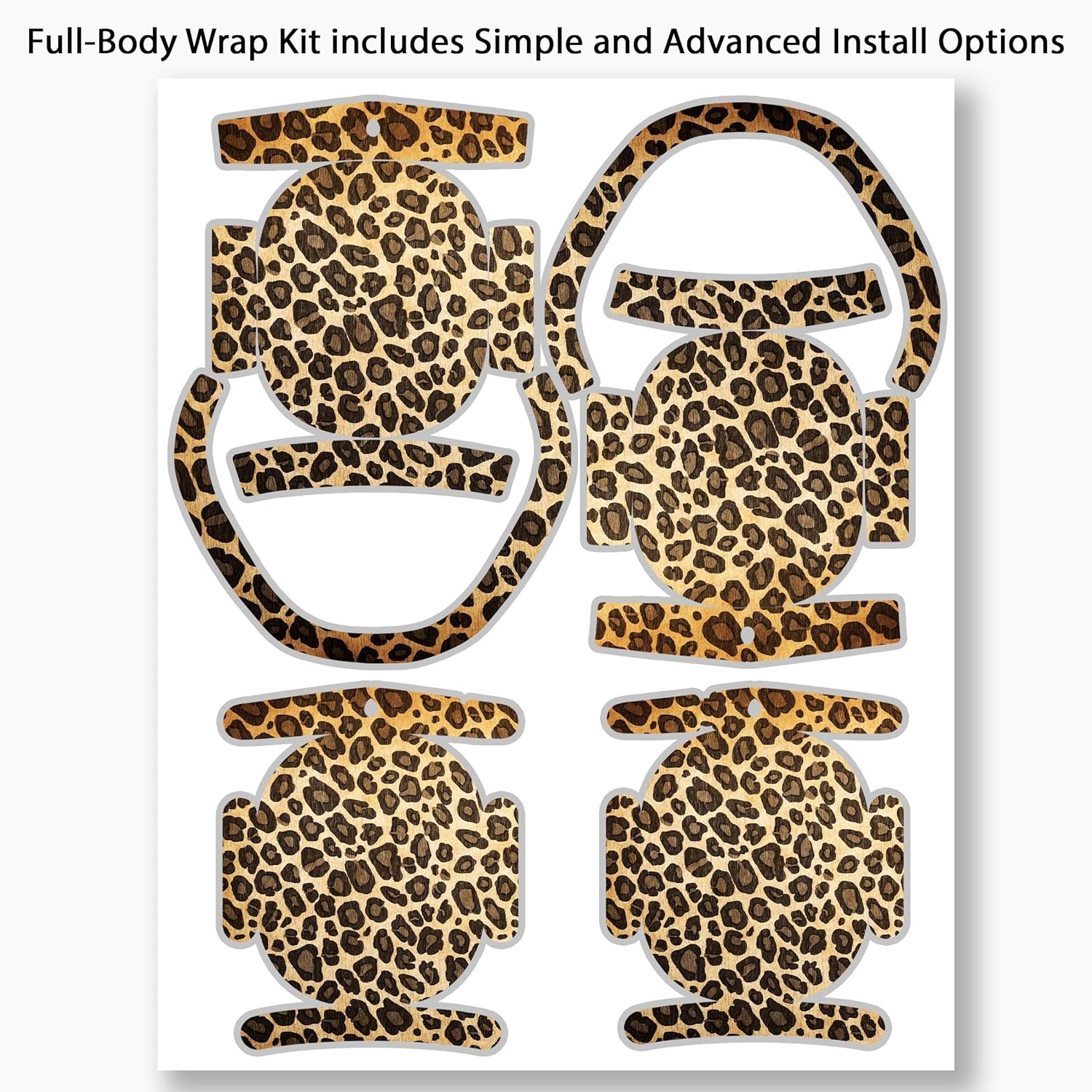 DesignSkinz - Skin Decal Protective Scratch Resistant Vinyl Wrap - Compatible with AirPods Max Headphones - Vibrant Leopard Print V23