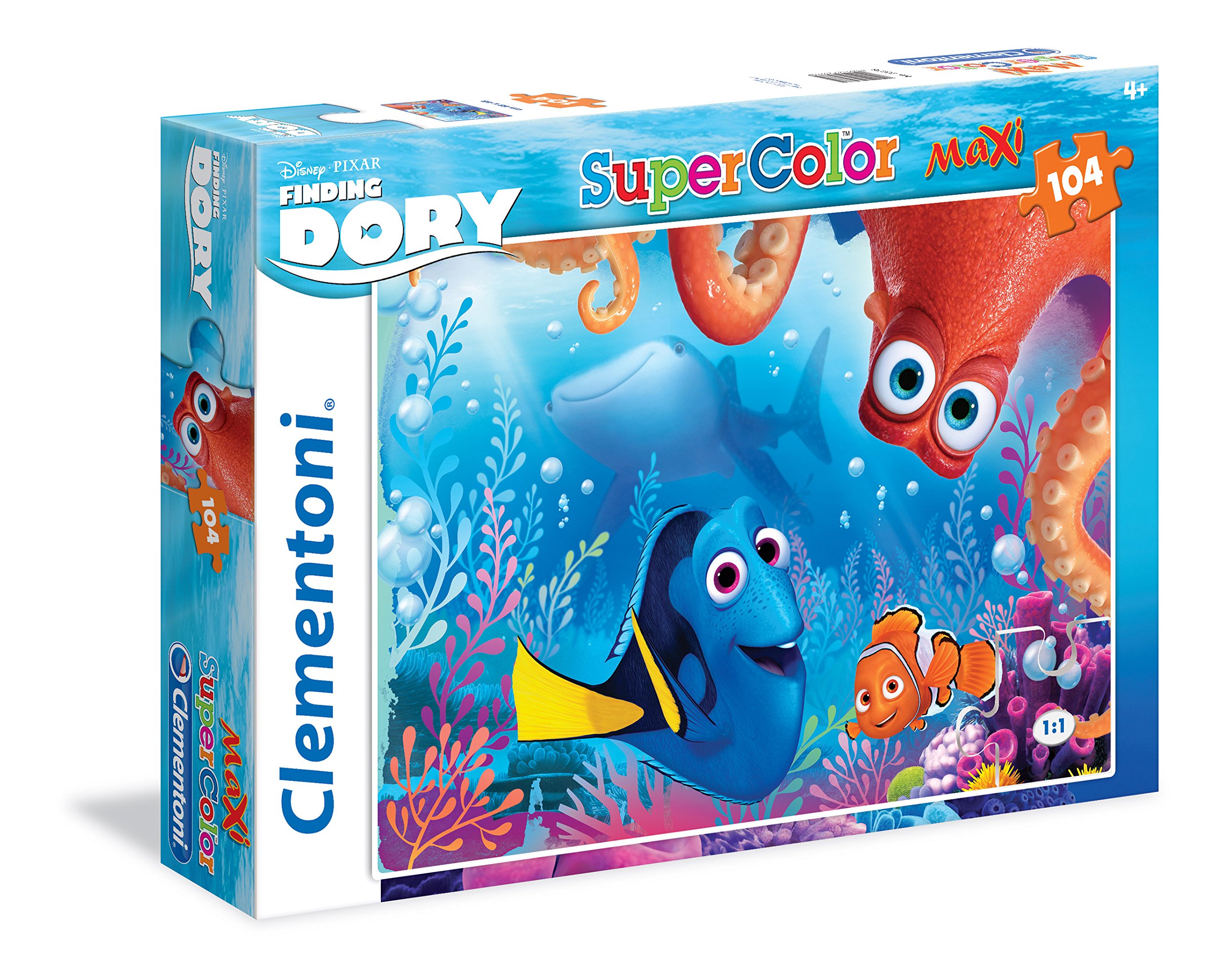 ClementoniPuzzle Maxi 104 D, Dorie with Bubble Buddies 23976.4