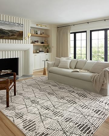 Loloi II Kamala Collection Charcoal/Dove Area Rug