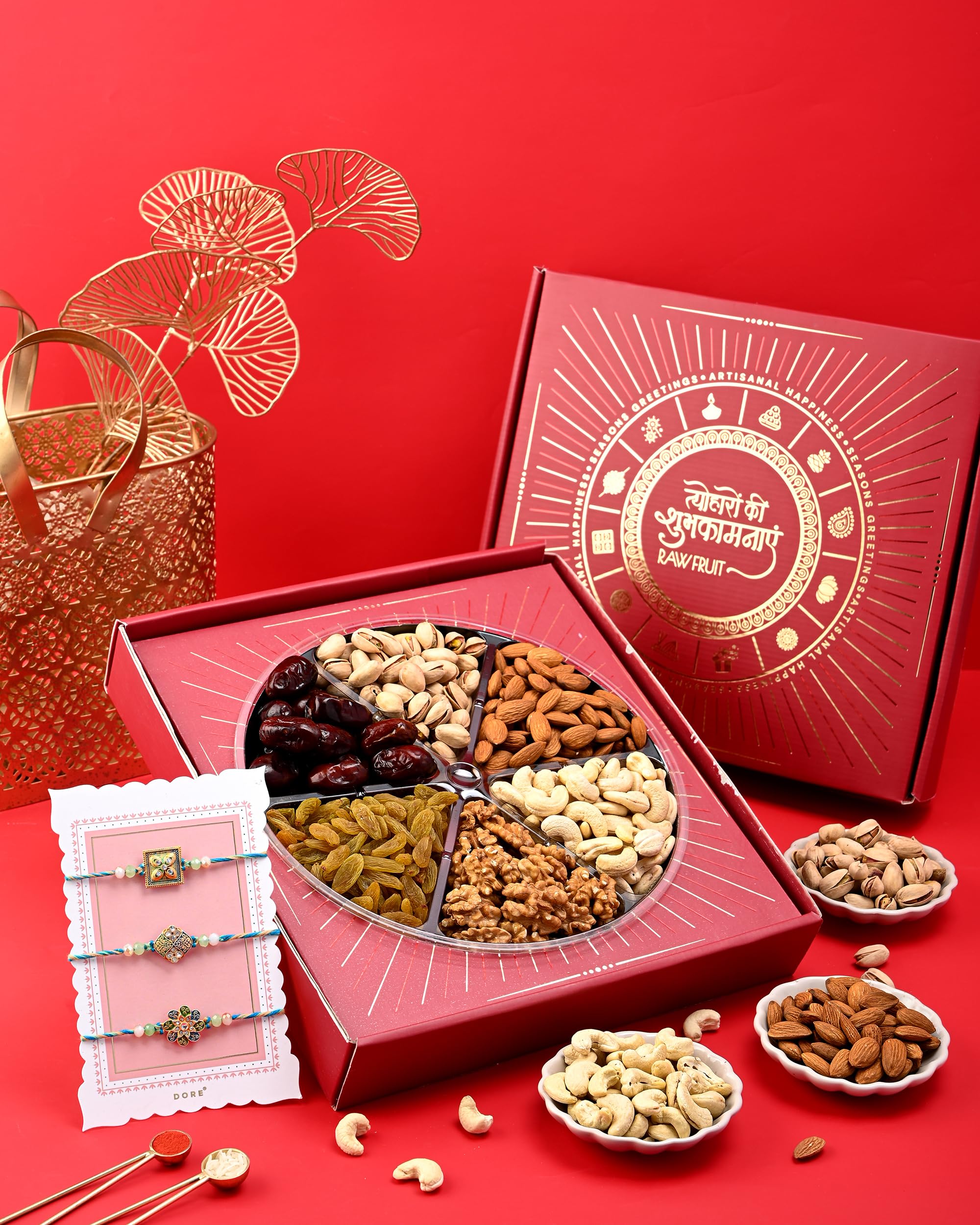 Hyperfoods® Rakhi Set Of 3 With Gift Rakhi Set Of 3 Rakhi For Brother With Gift Dry Fruits Combo Pack Rakhi With Dry Fruits Binge Box Pack Of 6 Dryfruits Cashew Walnuts Earth Sky Rakhi Set Of 3 (B0D7DKFMCD) Amazon Price History, Amazon Price Tracker