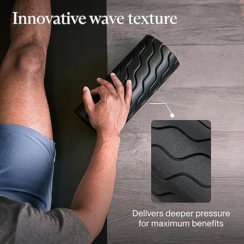 Miniatura 6 de TheraGun Therabody WaveRoller - Rodillo de espuma de alta densidad para cuerpo y músculos grandes. Bluetooth habilitado con 5 frecuencias de