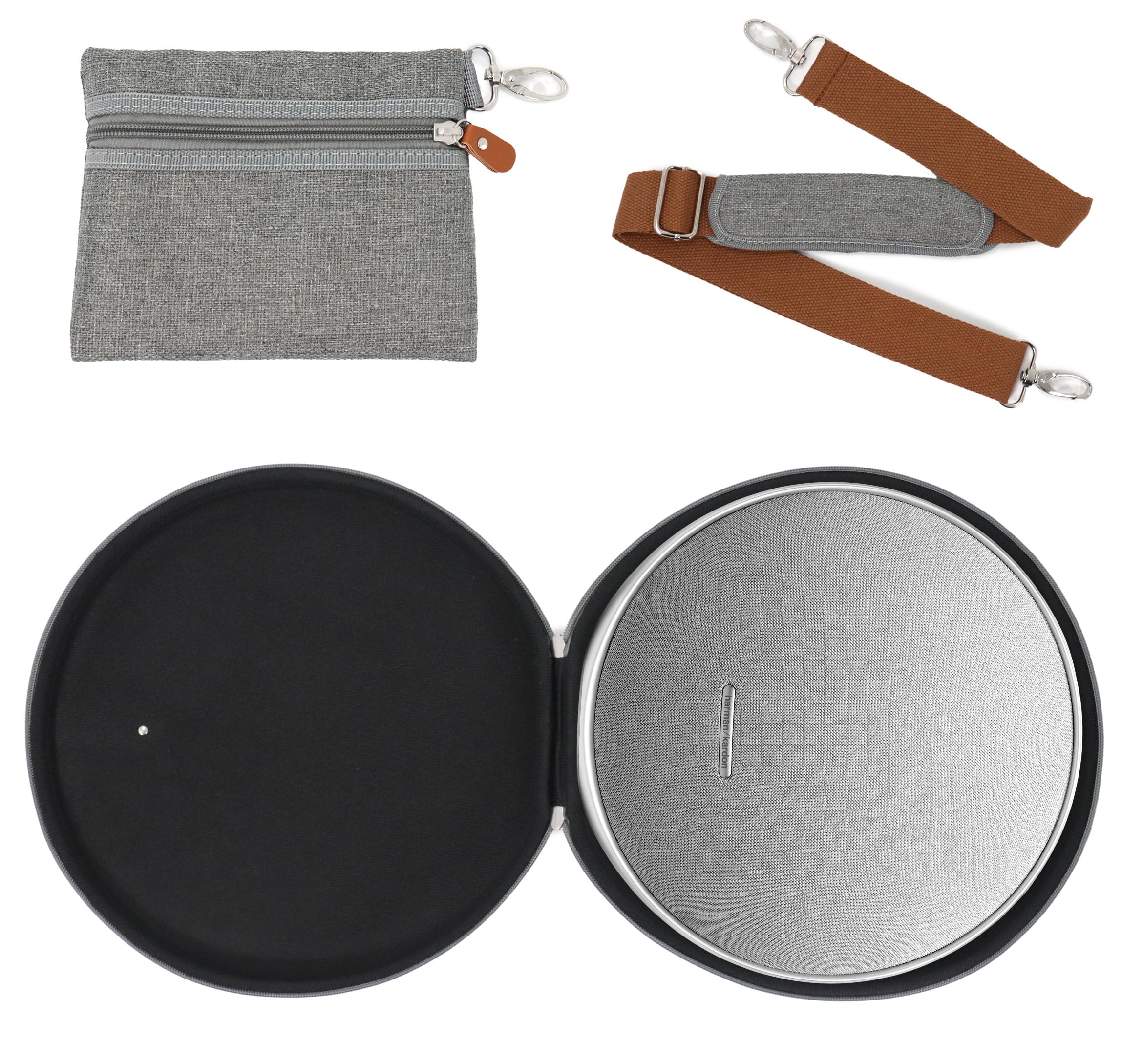 Custodia da trasporto per Harman Kardon Onyx Studio 9 Altoparlante stereo portatile Bluetooth Home (Tweed grigio)
