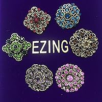 Vista 4 de Ezing Lot 36pc Crystal Flower Brooches Pins Wholesale for DIY Wedding Bouquet (C)