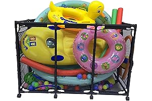 XX-Large Pool Toy Storage Bin with Easy-Access Rolling Wheels