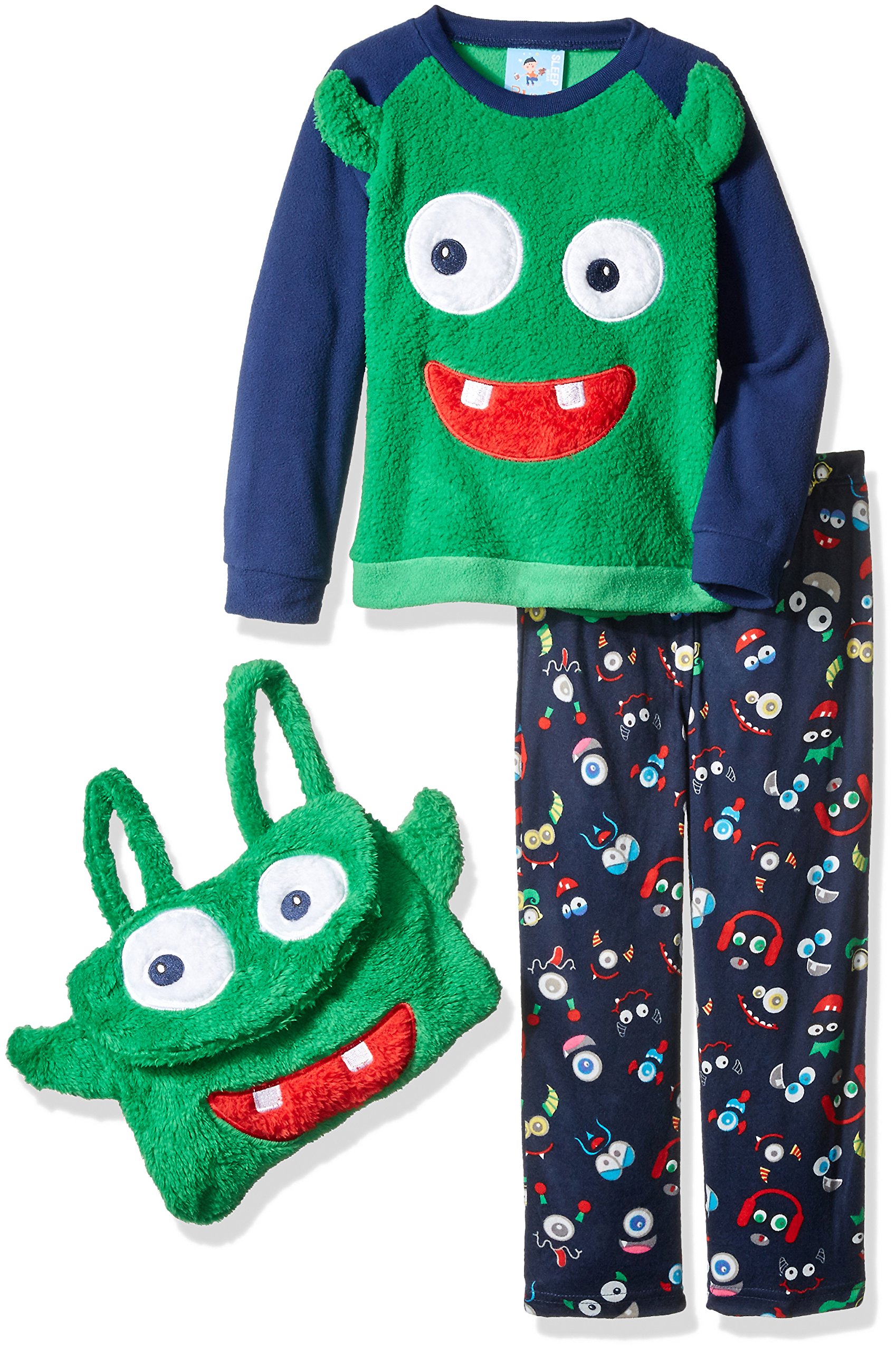 Boys' Monster Mash 2pc Pajama Set with Plush Bag
