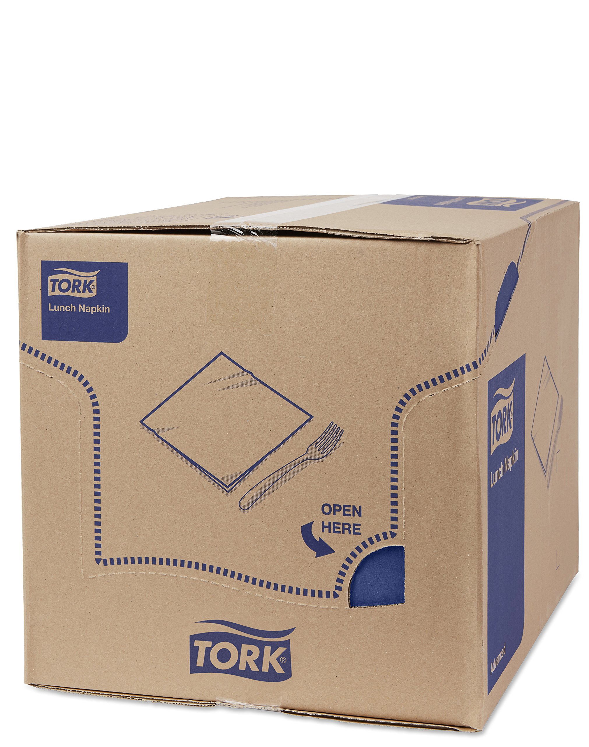 Tork 477421 Soft Lunch/Servilletas para almuerzo de dos capas/plegado americano 1/8 / color azul oscuro / 10 paquetes x 200 unidades (2000 servilletas) / 33 cm x 33 cm/Advanced