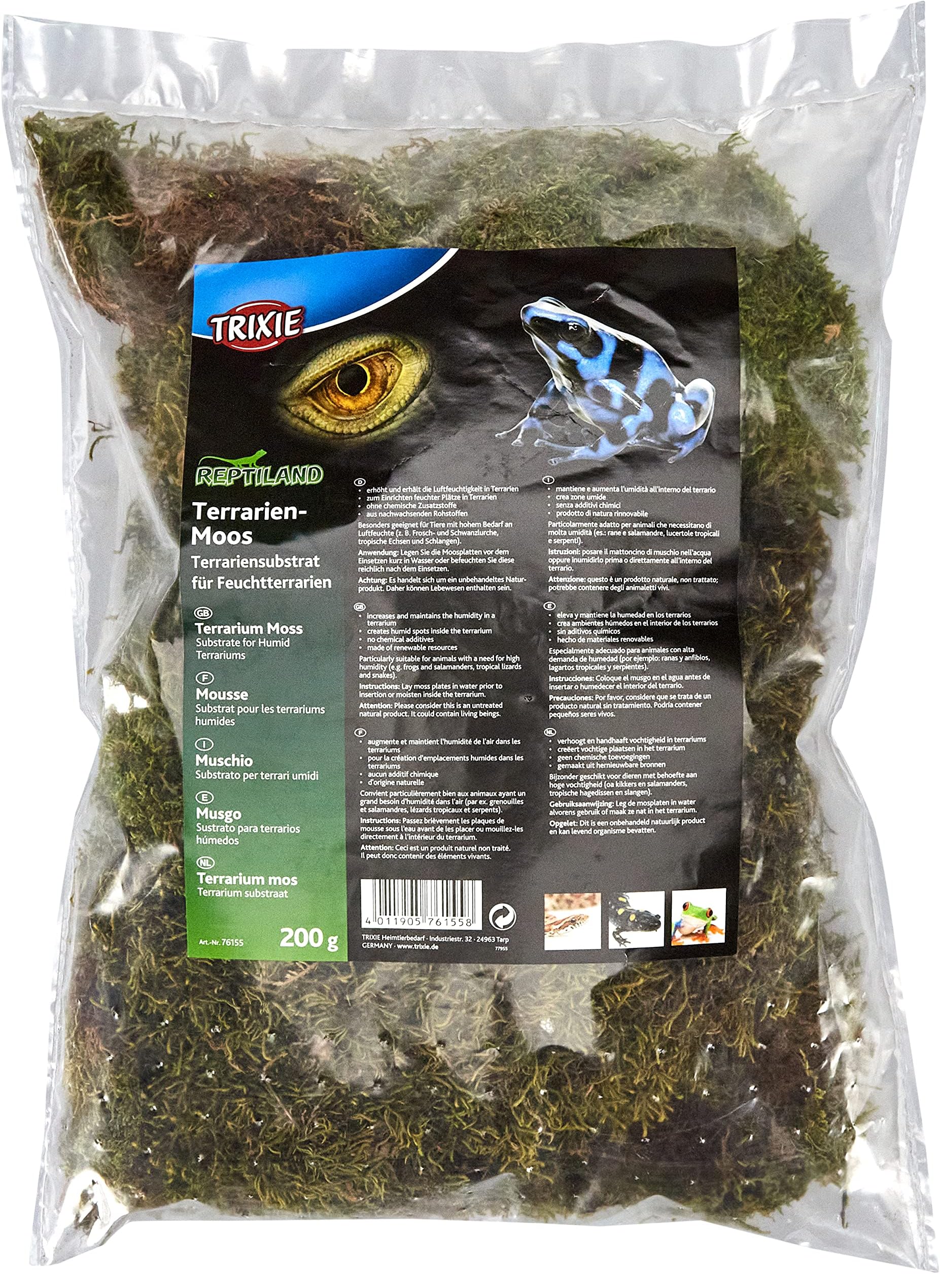 Trixie Terrarium Moss for Humid Terrariums, 200 g