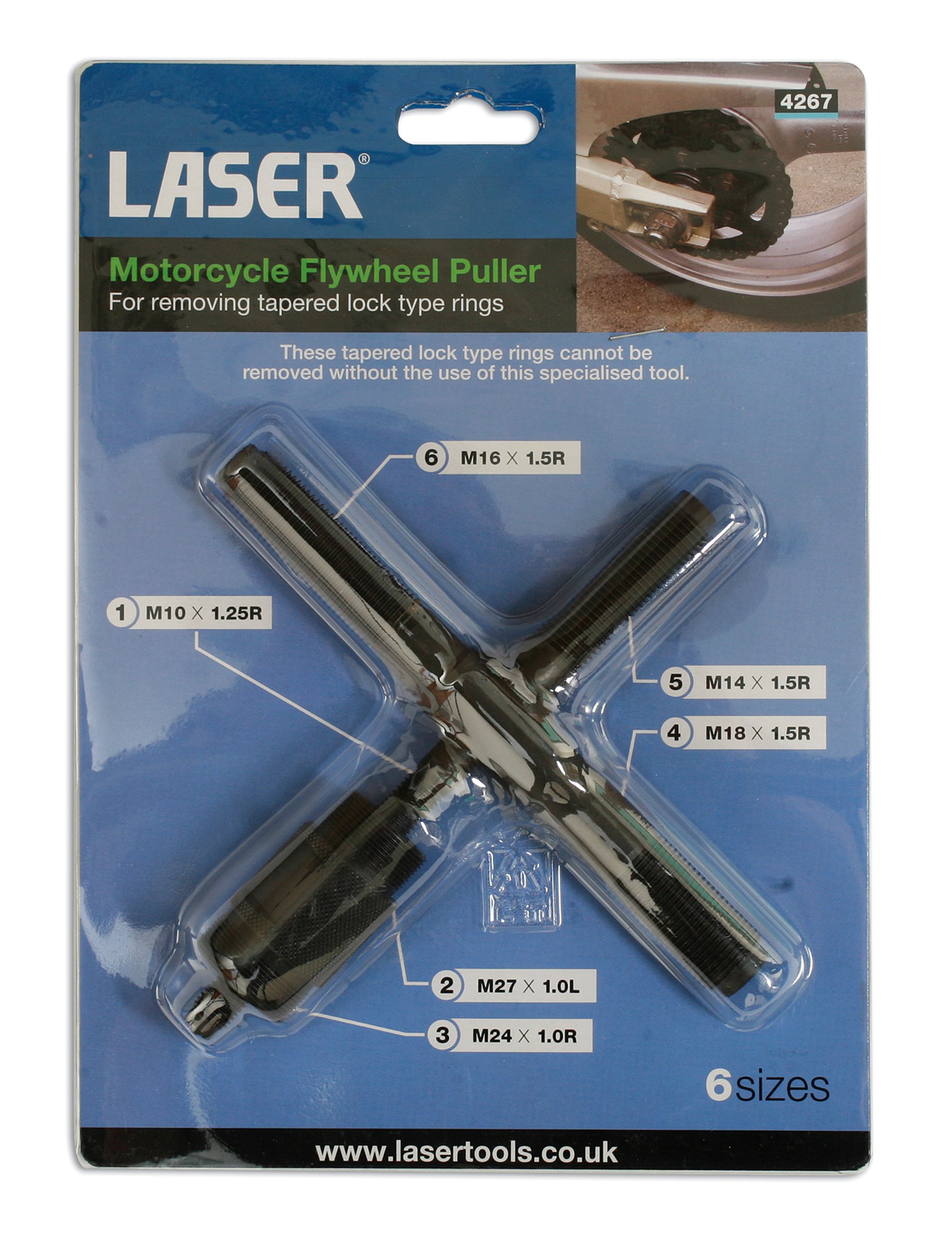 Laser 4267 Motorcycle Flywheel Puller