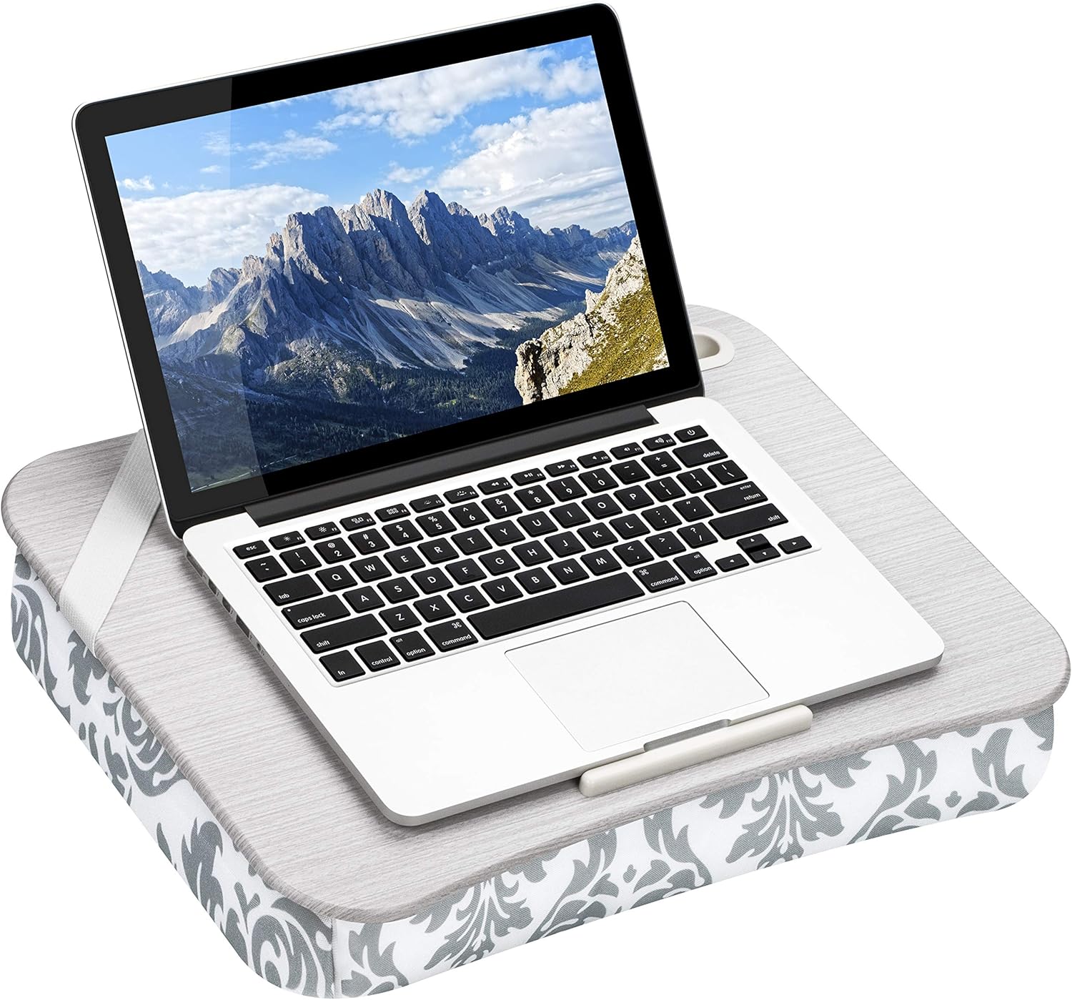 Weekly Top Sale LapGear Designer Lap Desk with Phone Holder and Device Ledge - Gray Damask - Fits up to 15.6 Inch Laptops - Style No. 45424 Best Cyber Monday 🔥 LapGear Designer Lap Desk with Phone Holder and Device Ledge - Gray Damask - Fits up to 15.6 Inch Laptops - Style No. 45424