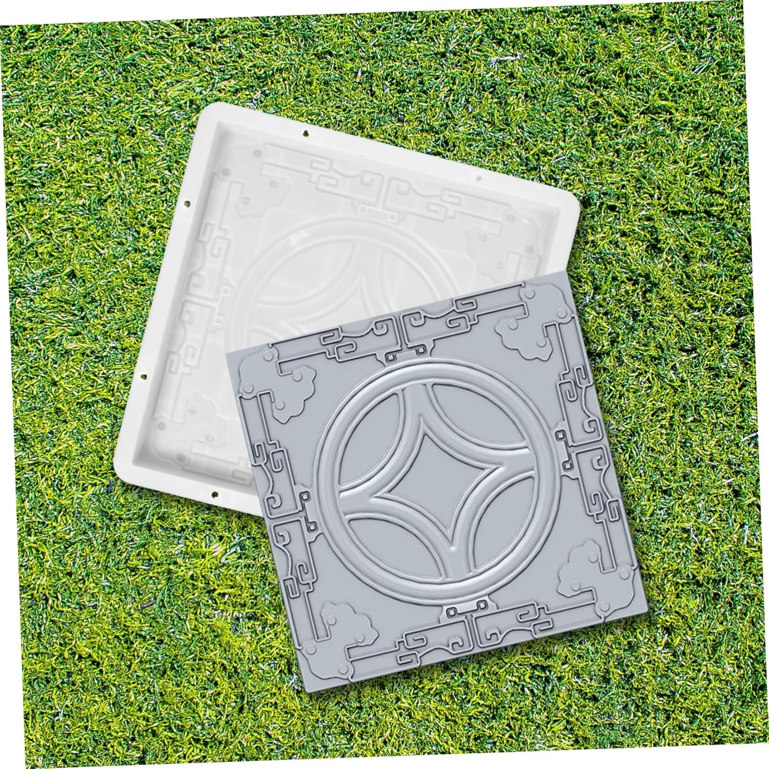 YARNOW DIY Plastic Paving Mold for Garden Walkway Reusable Stepping Stone Molds Garden Path Maker Decorative Pattern Easy to Use Cement for Outdoor Pathways