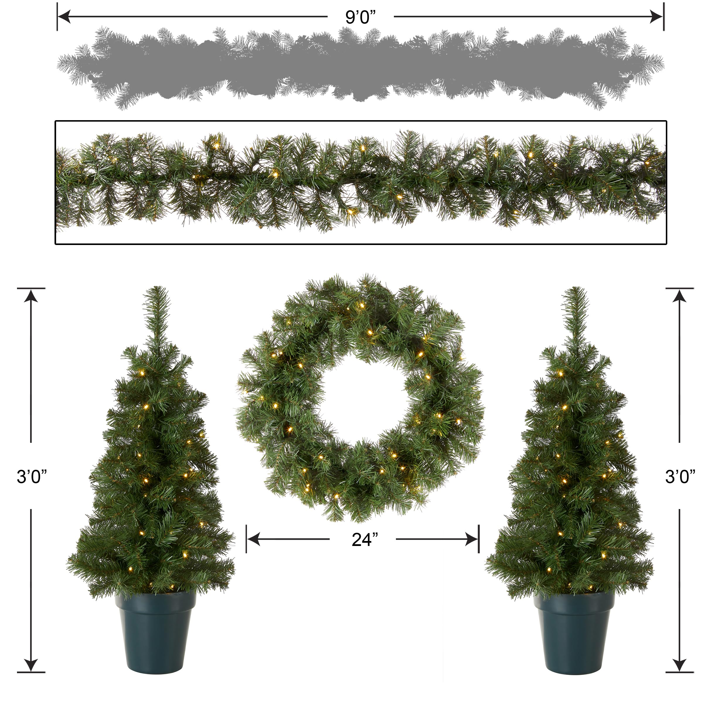 Amazon.co.jp: National Tree Company 照明済み ホリデークリスマス 4