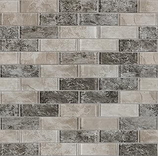 MSI Savoy Subway 11.75 in. x 11.75 in. x 8mm Glass Mesh-Mounted Mosaic Tile for Bathroom, Kitchen Backsplash, Accent Wall Tile, and Shower Wall Tile