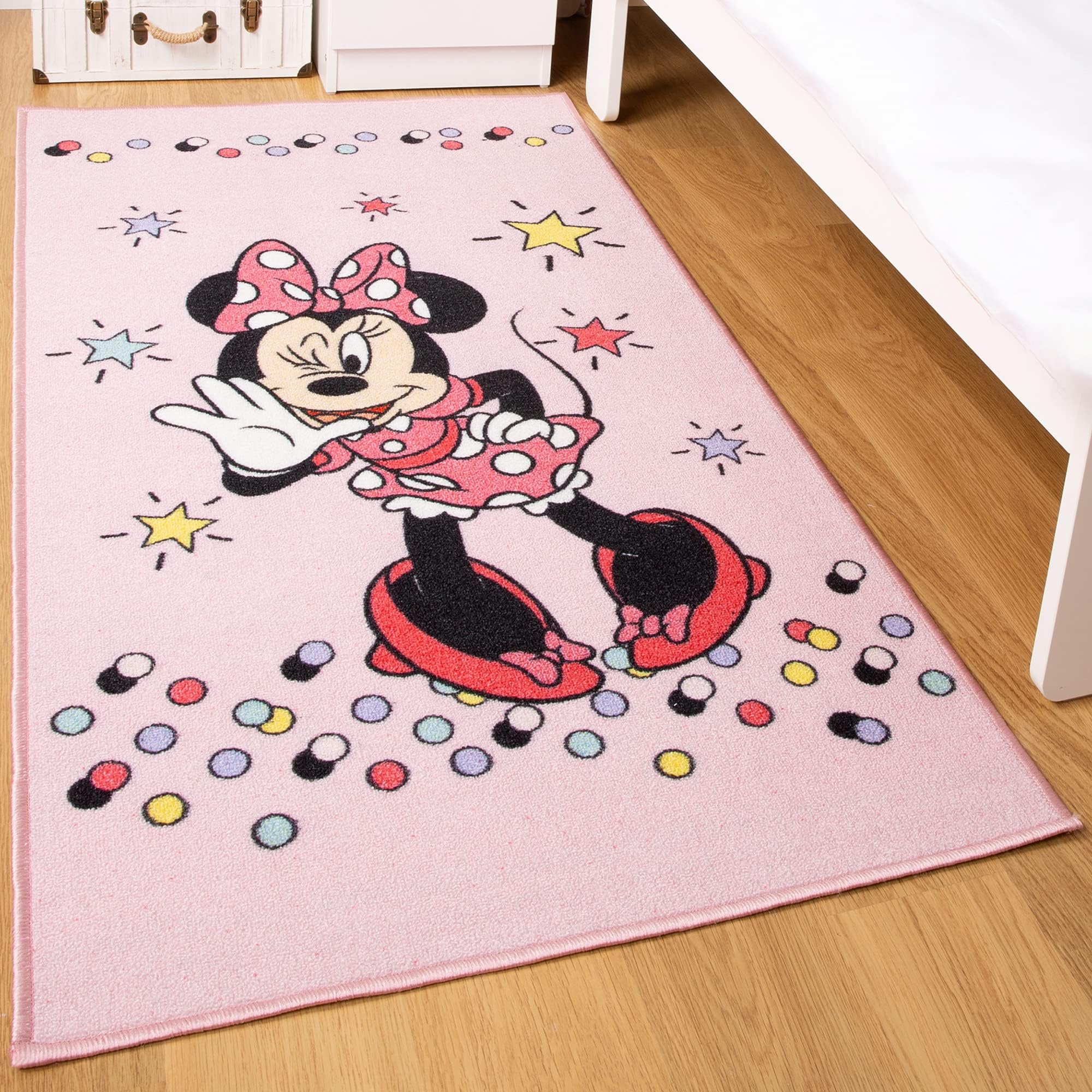 Tappeto Gioco Bambini Forma Nuvola Rosa - 120cm Rotondo, Morbido E Sicuro - Foto 7