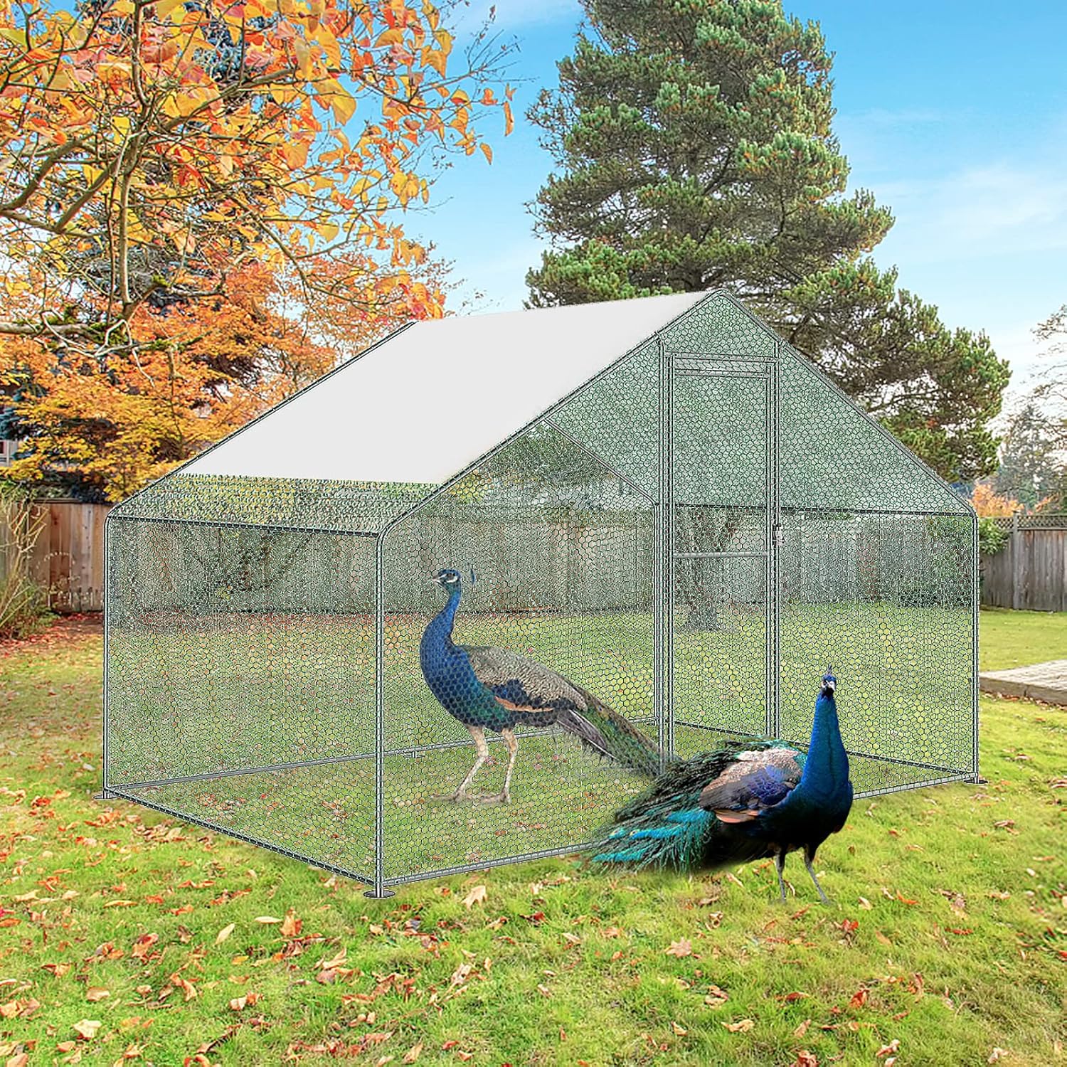 Buy Aufun Chicken Coop Outdoor Run Poultry Coops Large Cages Backyard