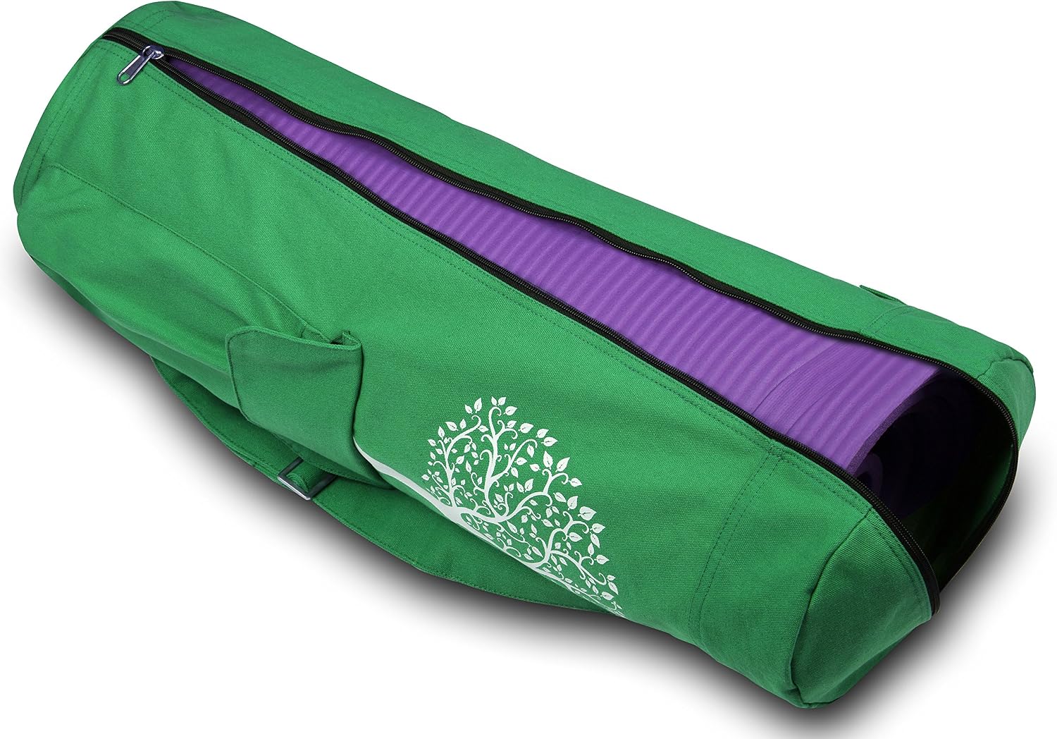 BalanceFrom GoYoga Full Zip Exercise Yoga Mat Bag with Multi-Functional Storage Pockets [Fits Both 1/2-Inch and 1/4-Inch Thick Mats]