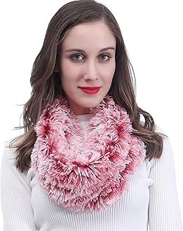 Super Soft Fluffy Faux Fur Snood Scarf Neck Warmer
