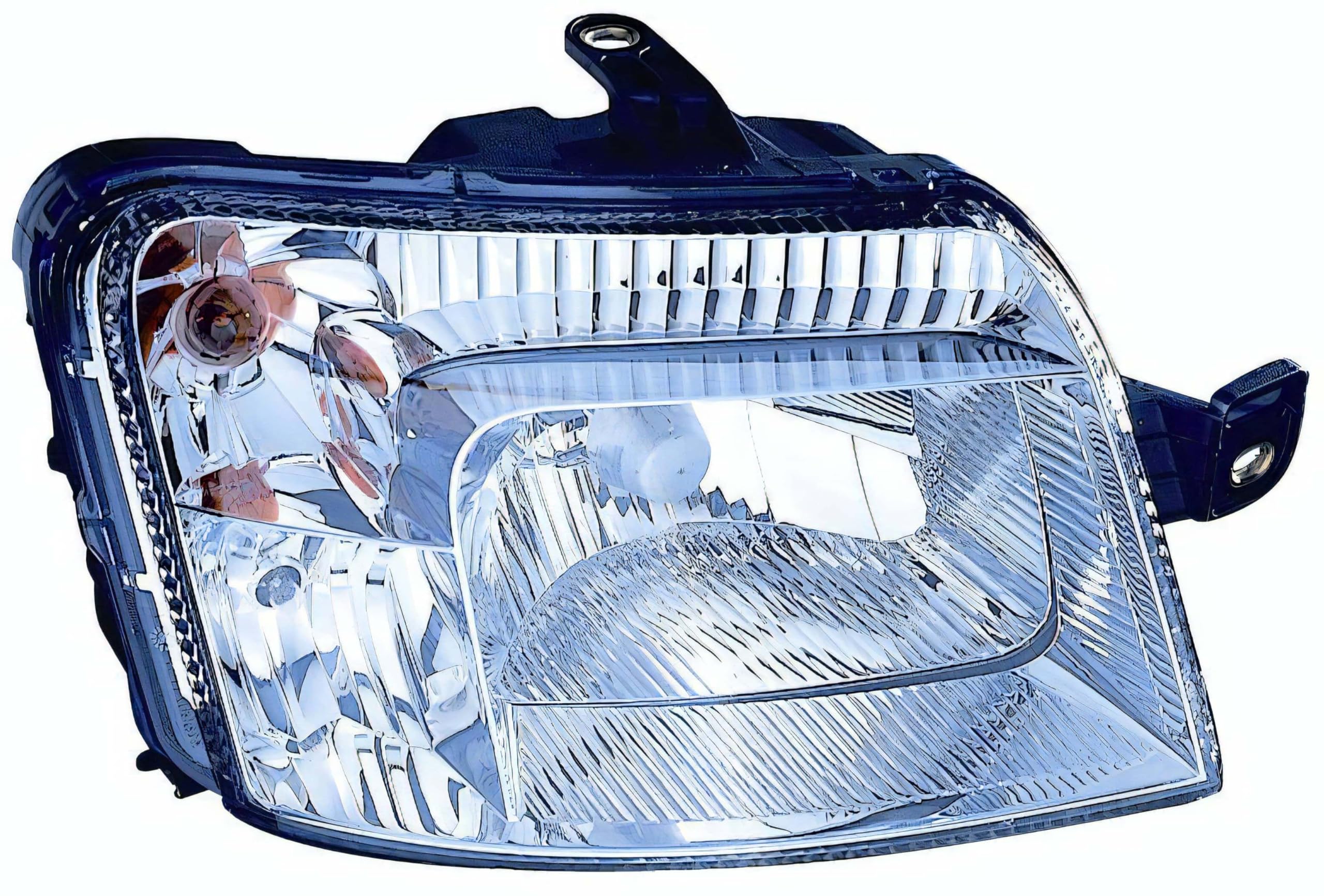 Proiettore Faro Fanale Anteriore Destro H4 Fiat Panda dal 2003 al 2009 Spinotto a 7 Pin Bianco o Giallo
