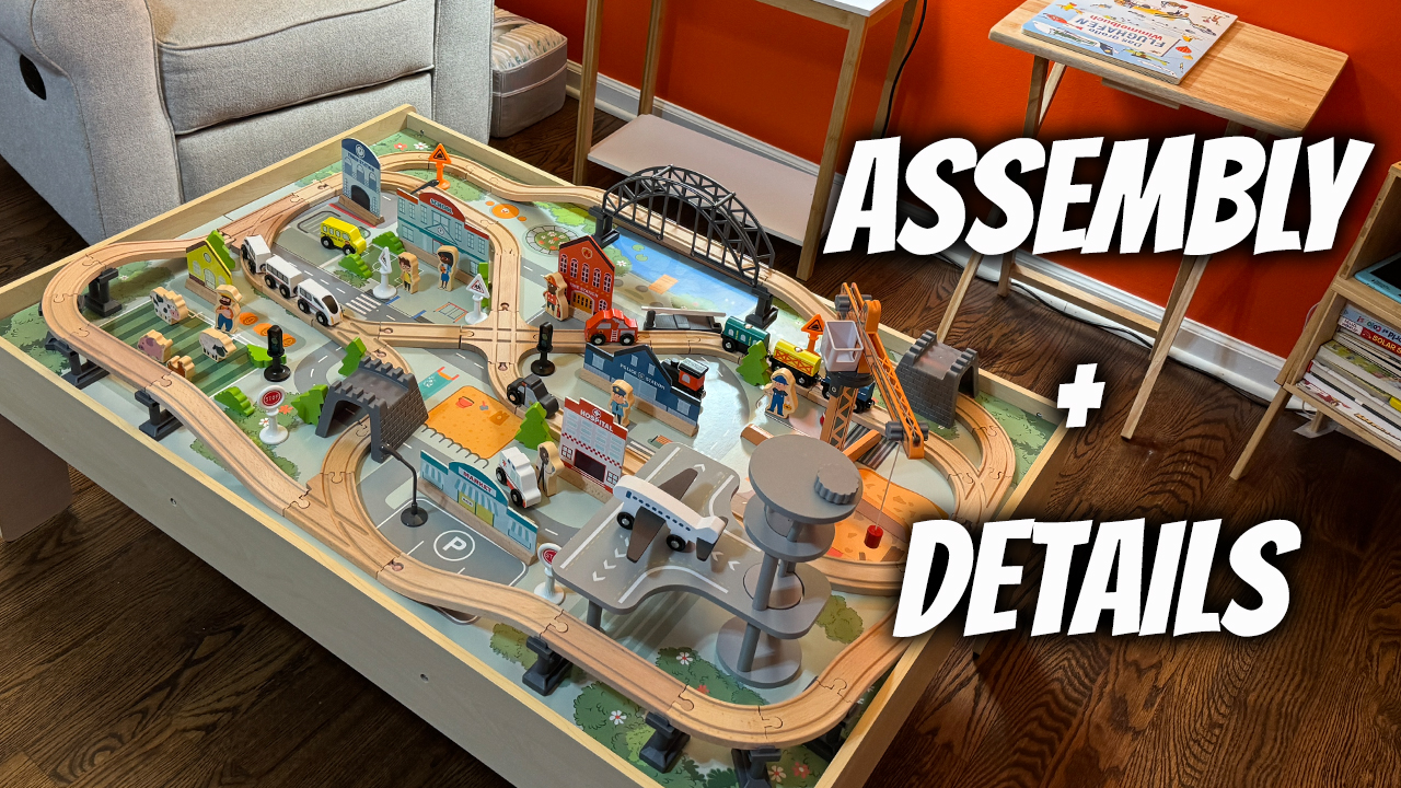 Watch ASSEMBLY and DETAILS to know about this train table on Amazon Live