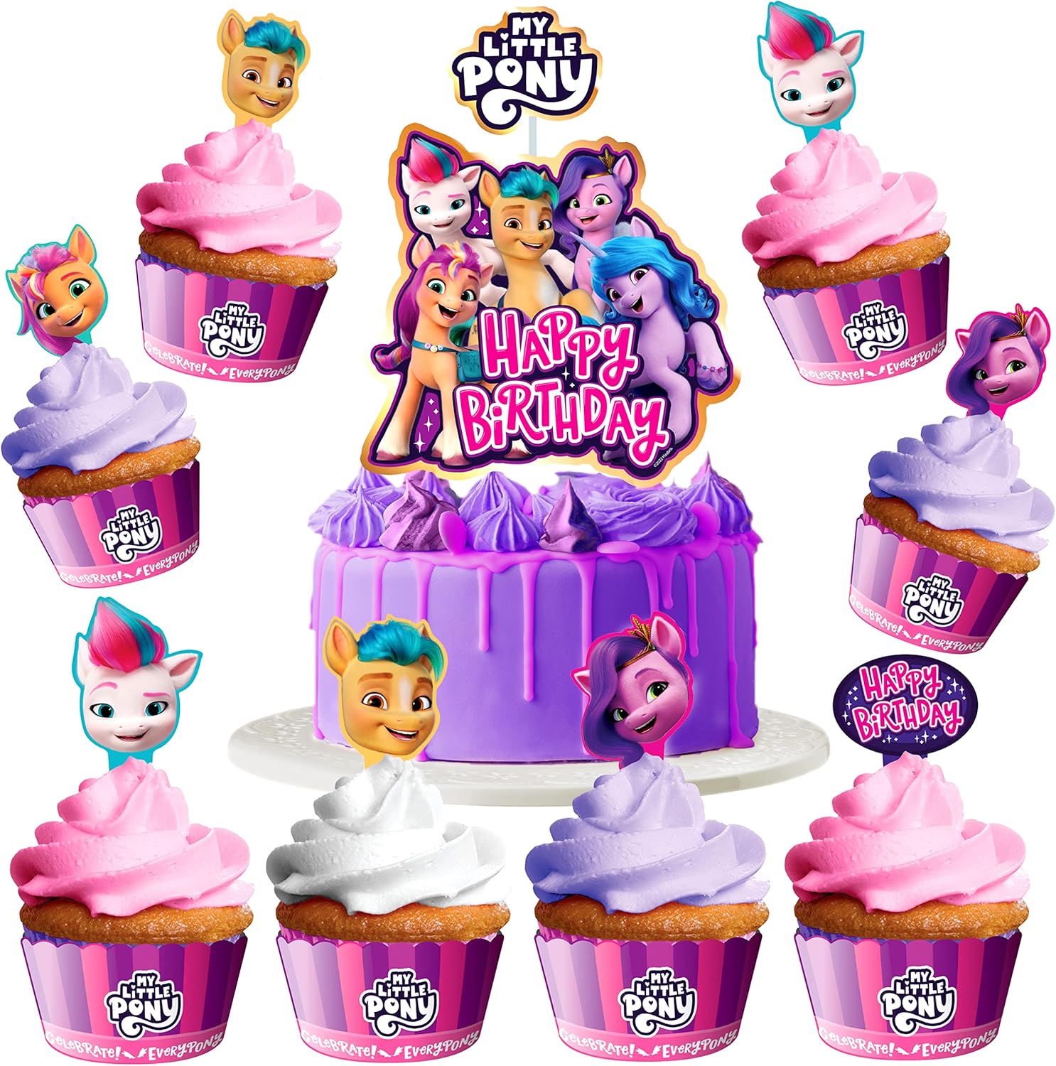 My Little Pony Birthday Party Supplies Cake Topper France Ubuy
