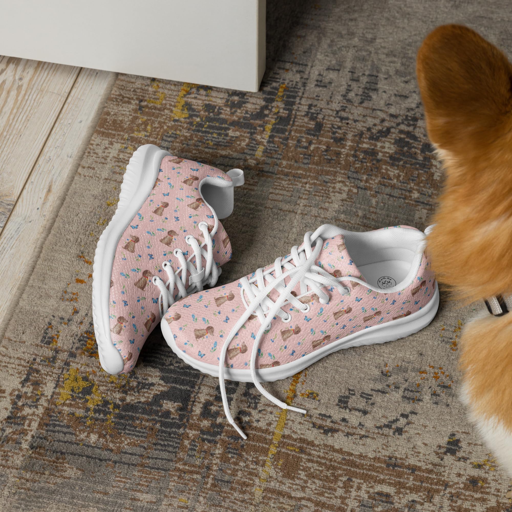 Mr. & Mrs. Panda Damen Turnschuh Hund Blume