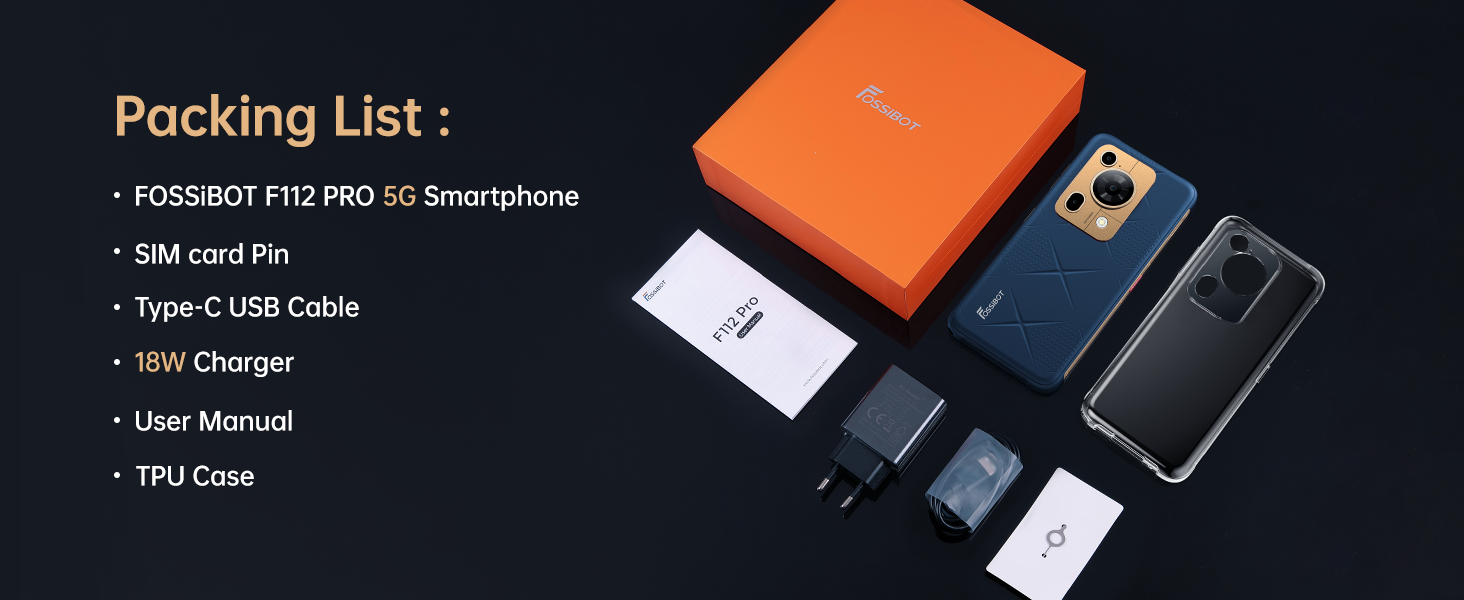 FOSSIBOT F112 Pro 5G 8+256 開封の新製品 FOSSiBOT F112 Pro 5G スマホ SIMフリー スマートフォン本体