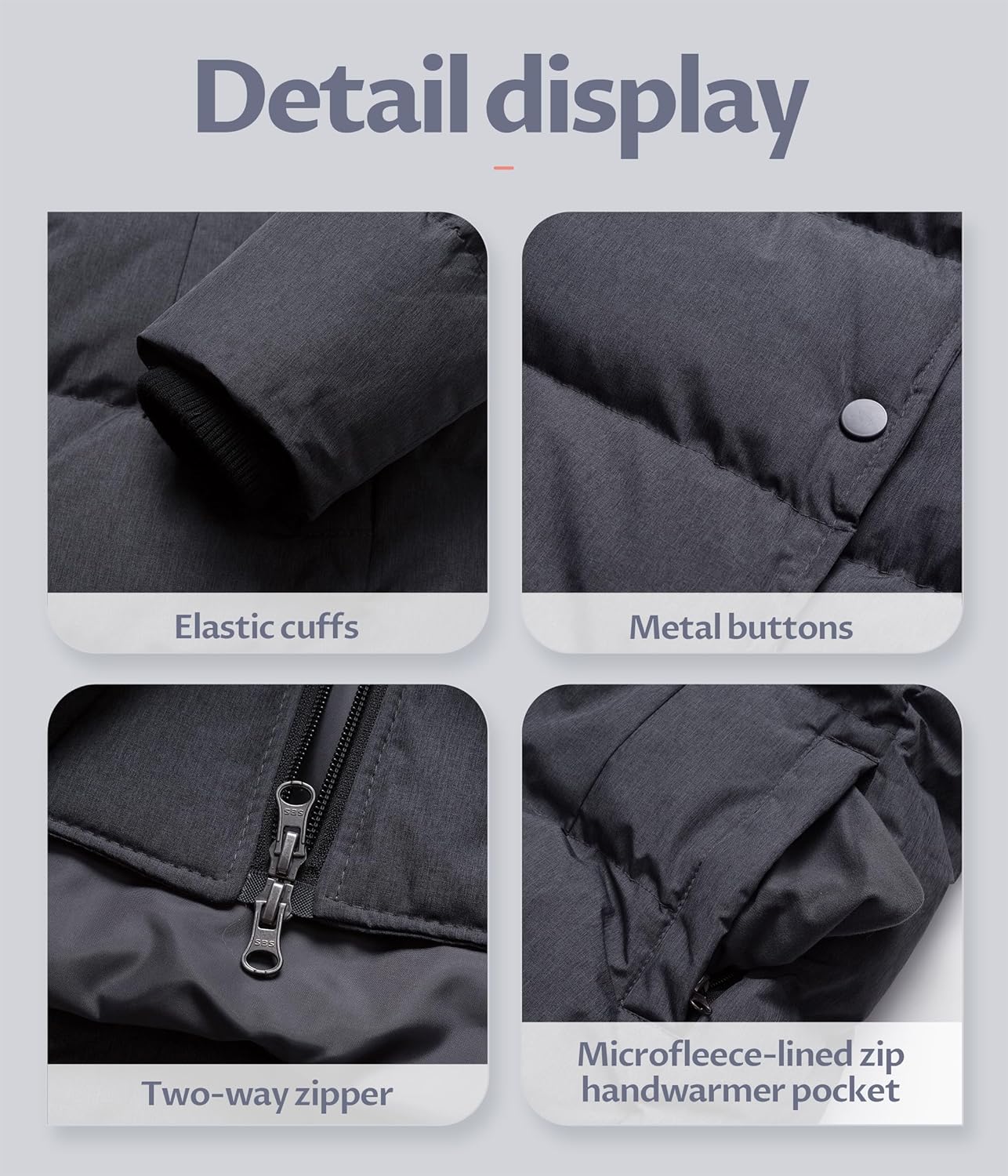 CREATMO US Women's Winter Snow Jacket Long Fur Puffer Coat With Removable Faux Fur Trim - Image 7